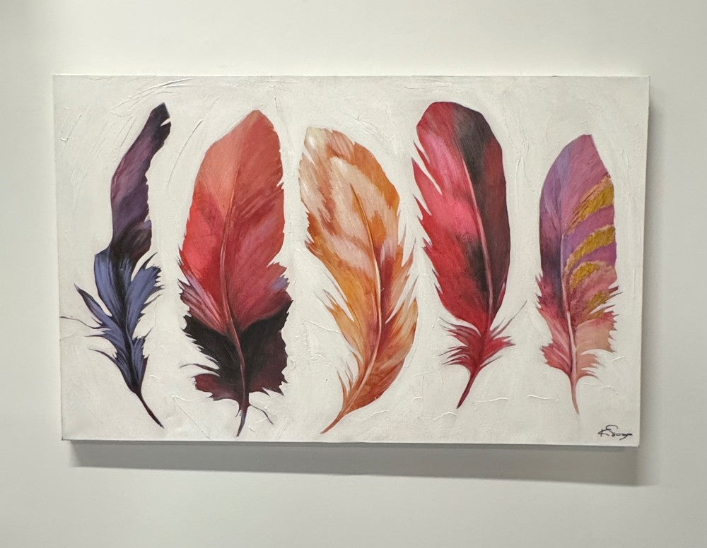 'Feather Bliss' Painting (48" x 30")|3159