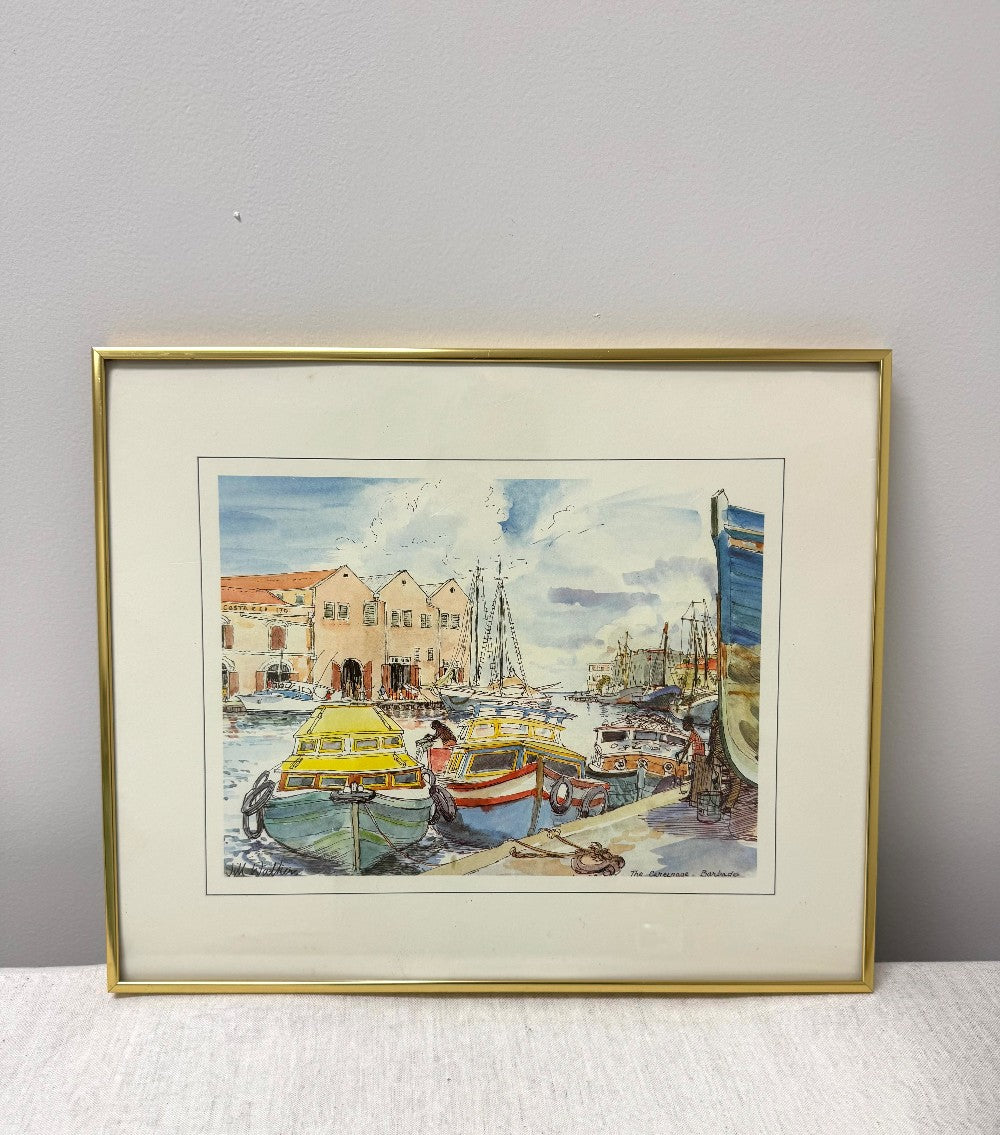 'The Careenage - Barbados' Watercolour Print|2445