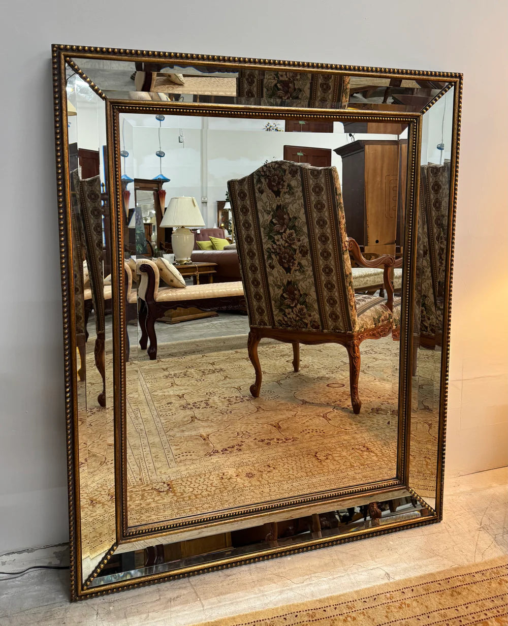 Dark Gold Beaded Mirror