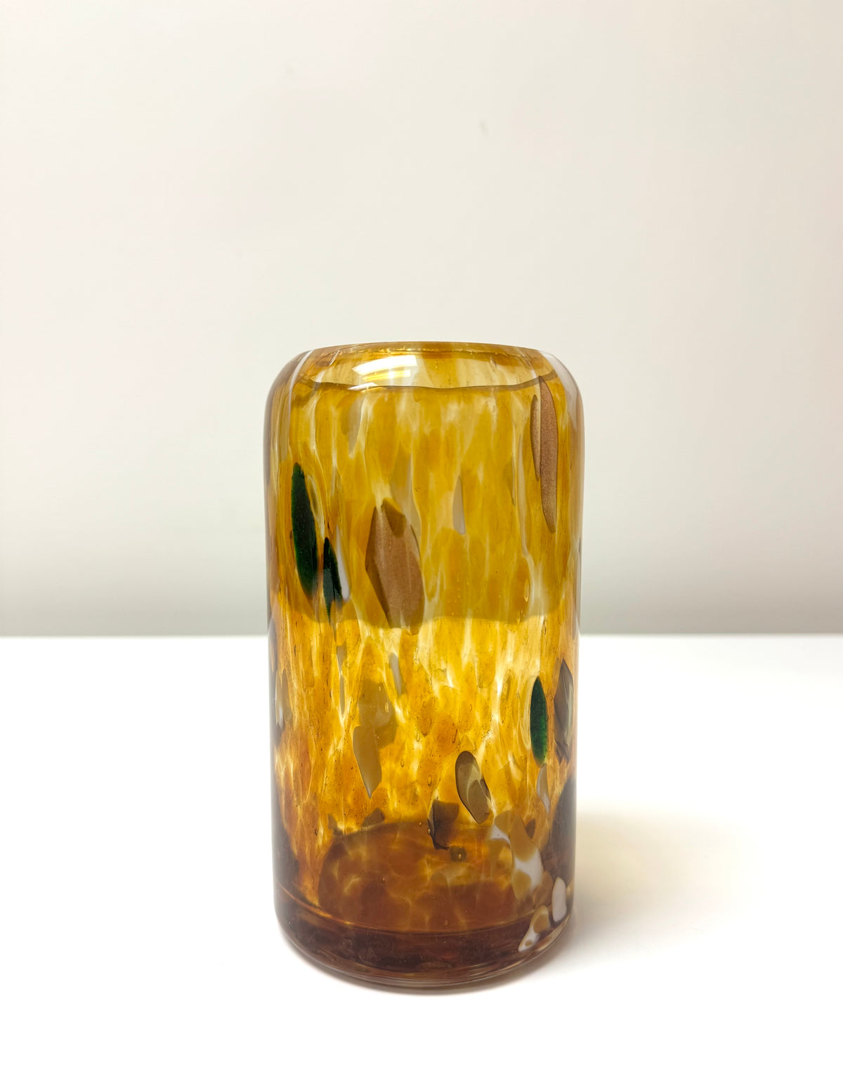 Amber Art Glass Vase