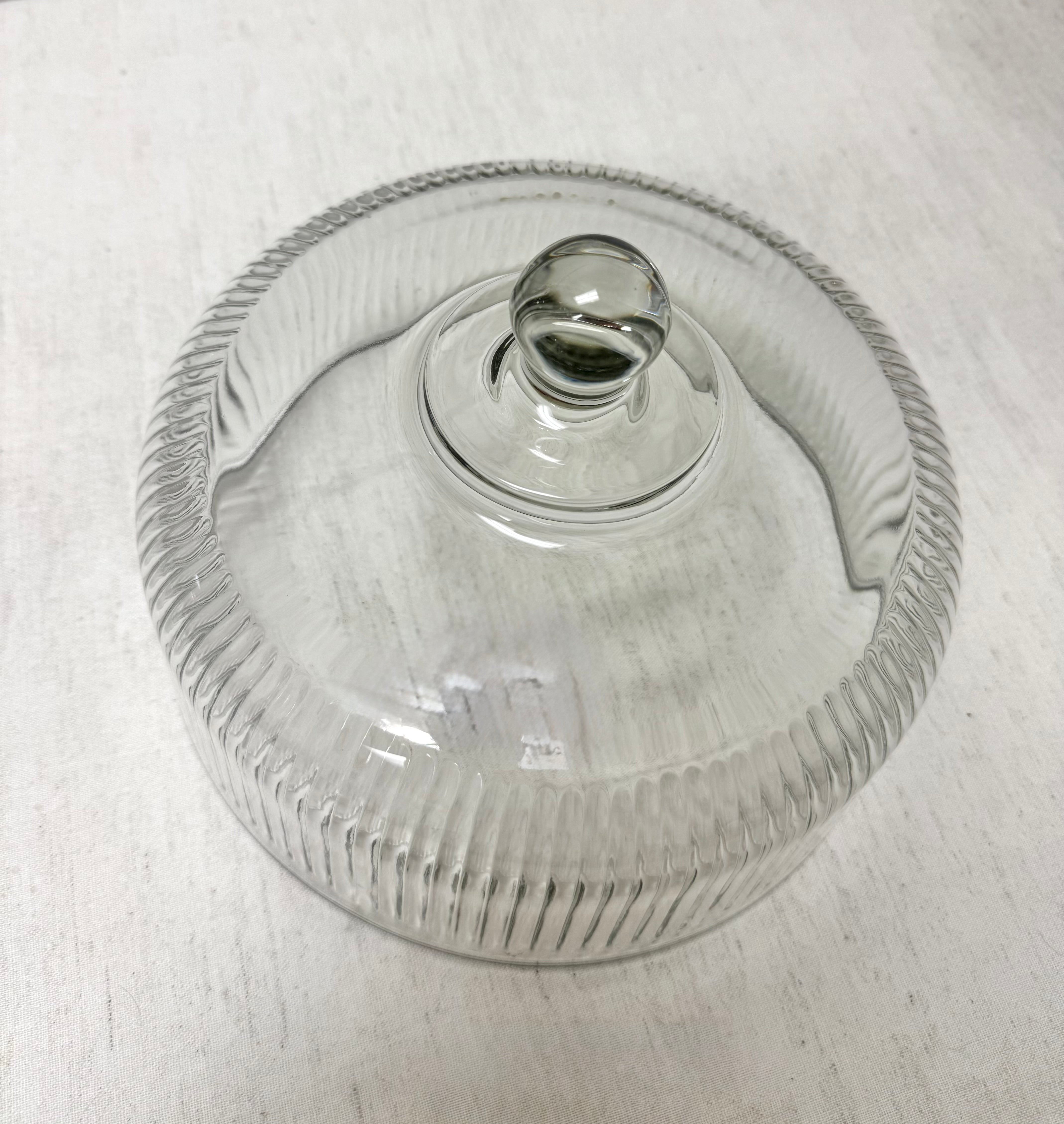 Ribbed Glass 10" Cloche