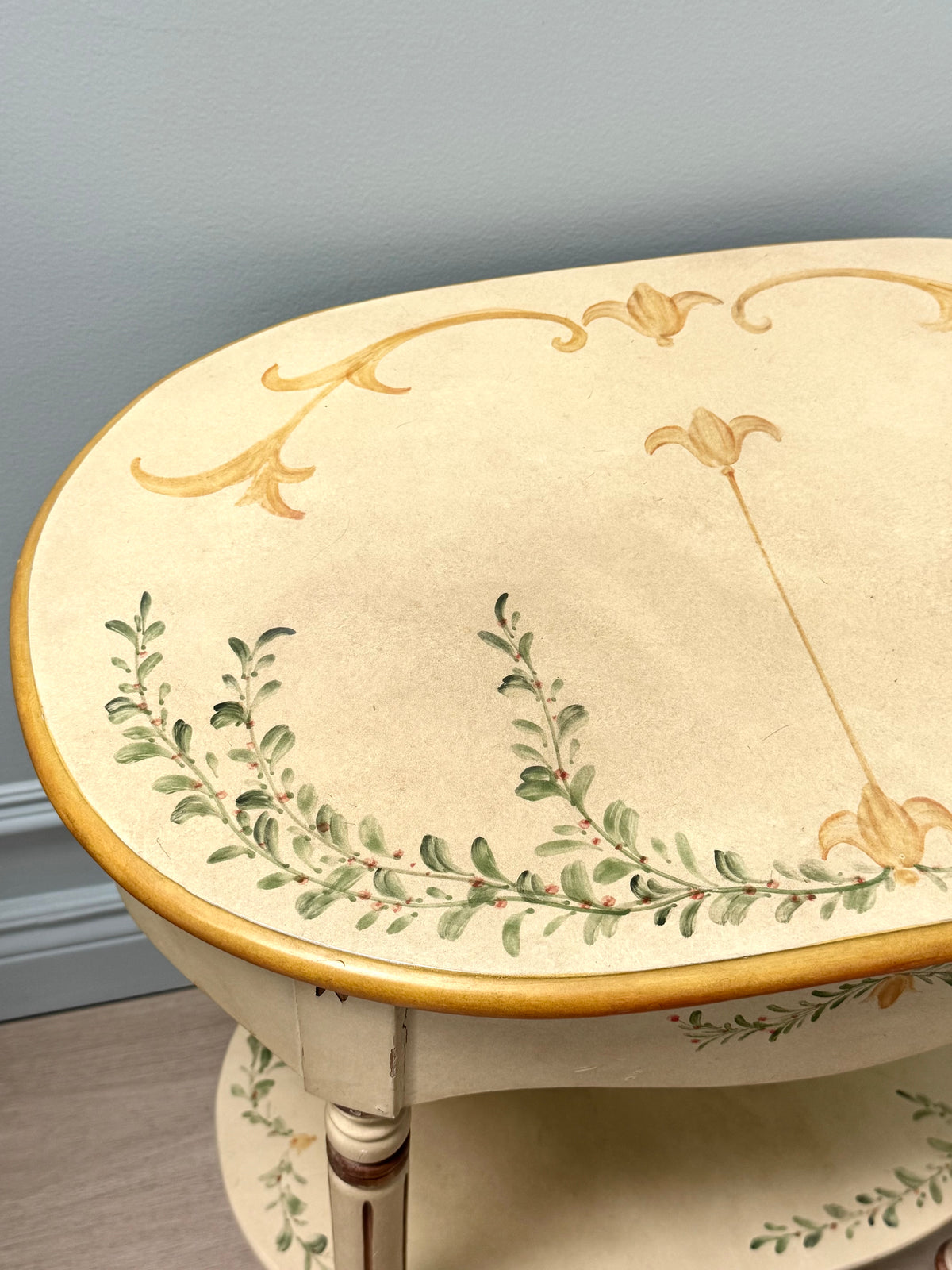 Painted Floral Side Table