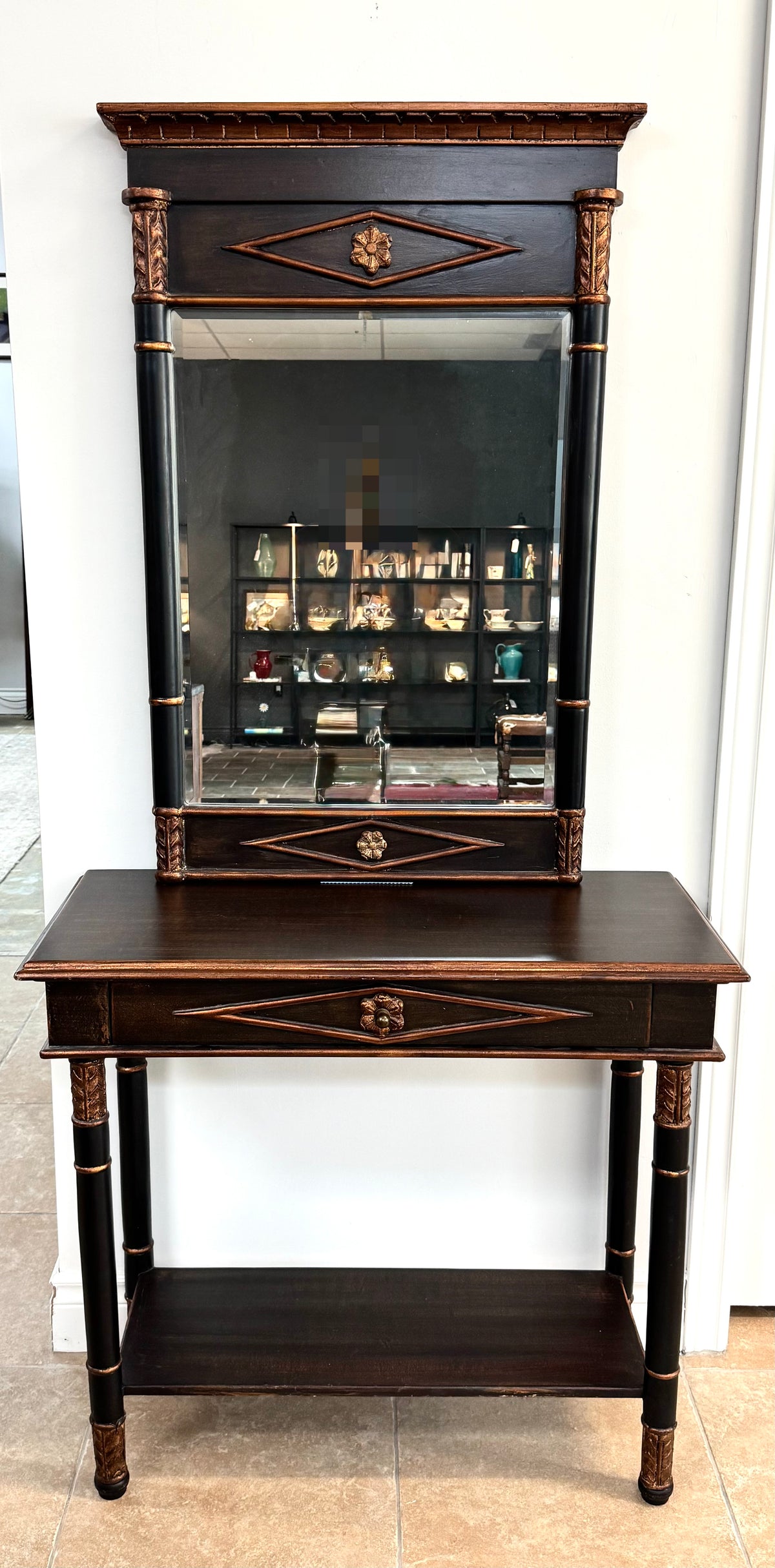 Empire-style Hall Console with Mirror