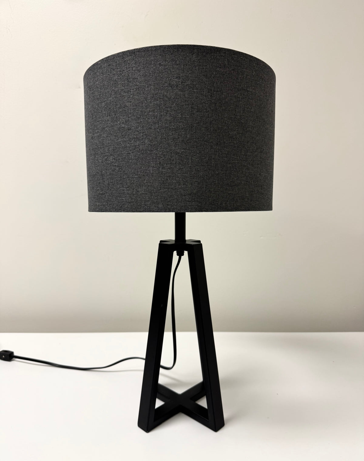 Matte Black Triangular Lamp