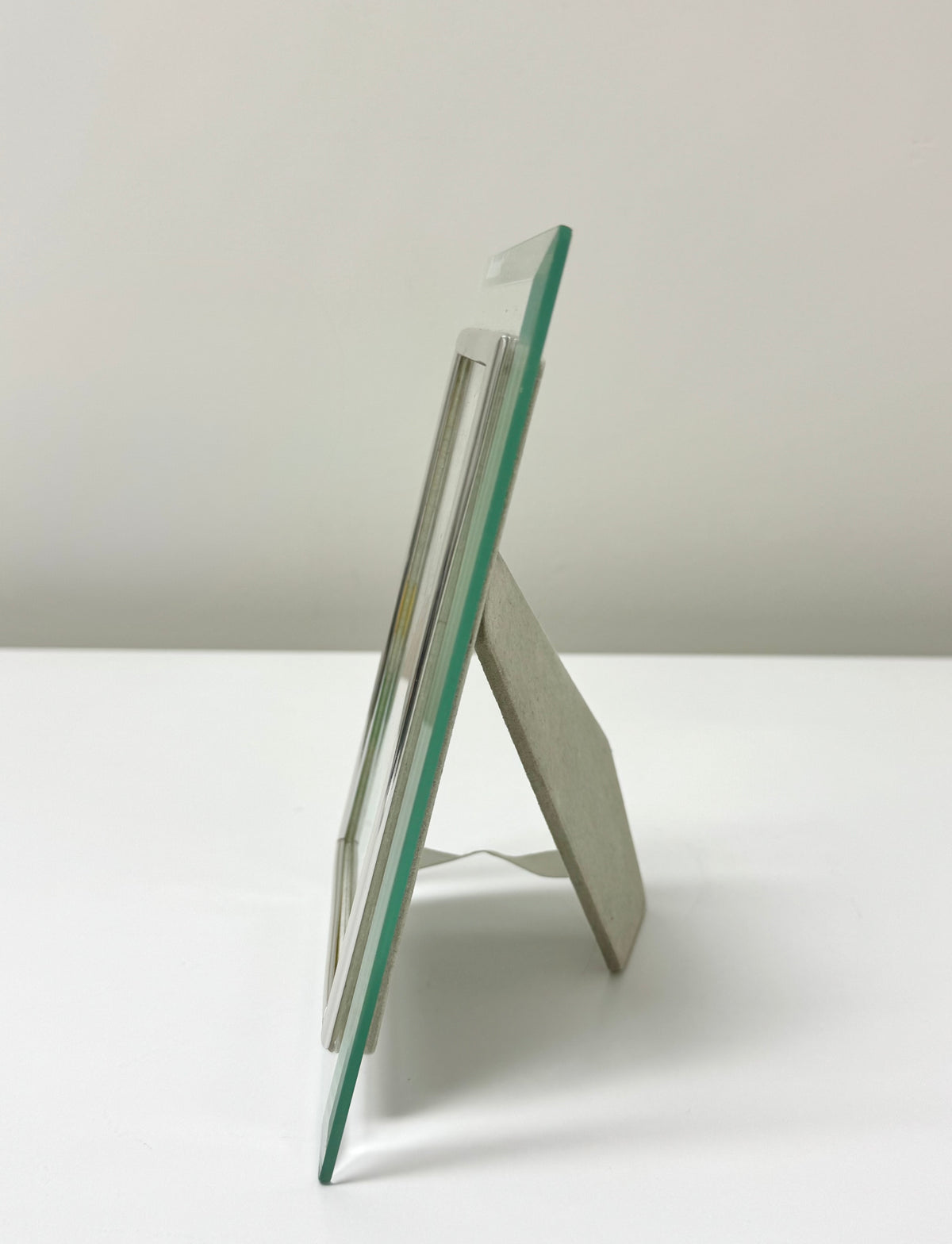 Beveled Glass & Chrome Picture Frame