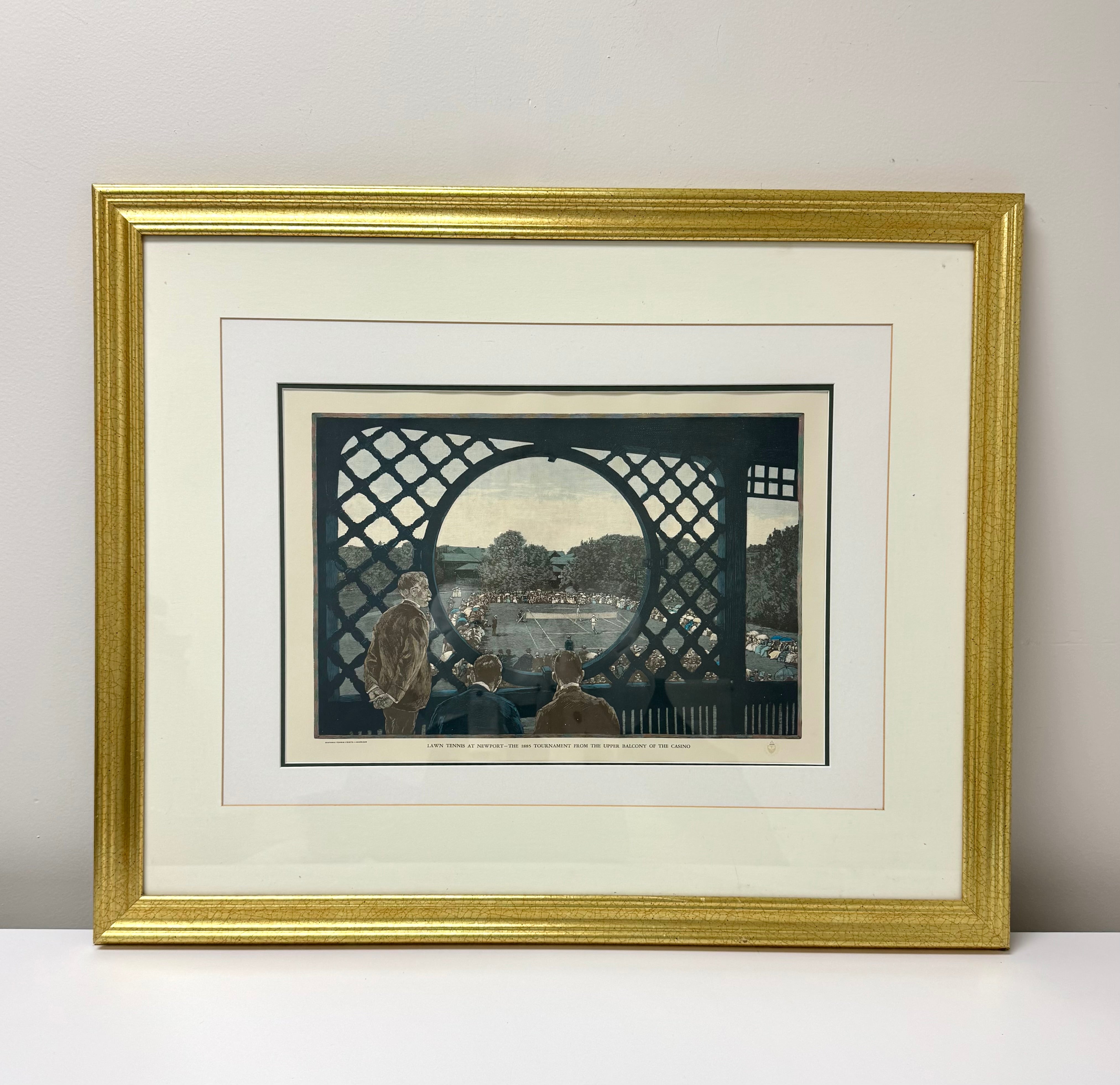 'Lawn Tennis at Newport 1885' Print