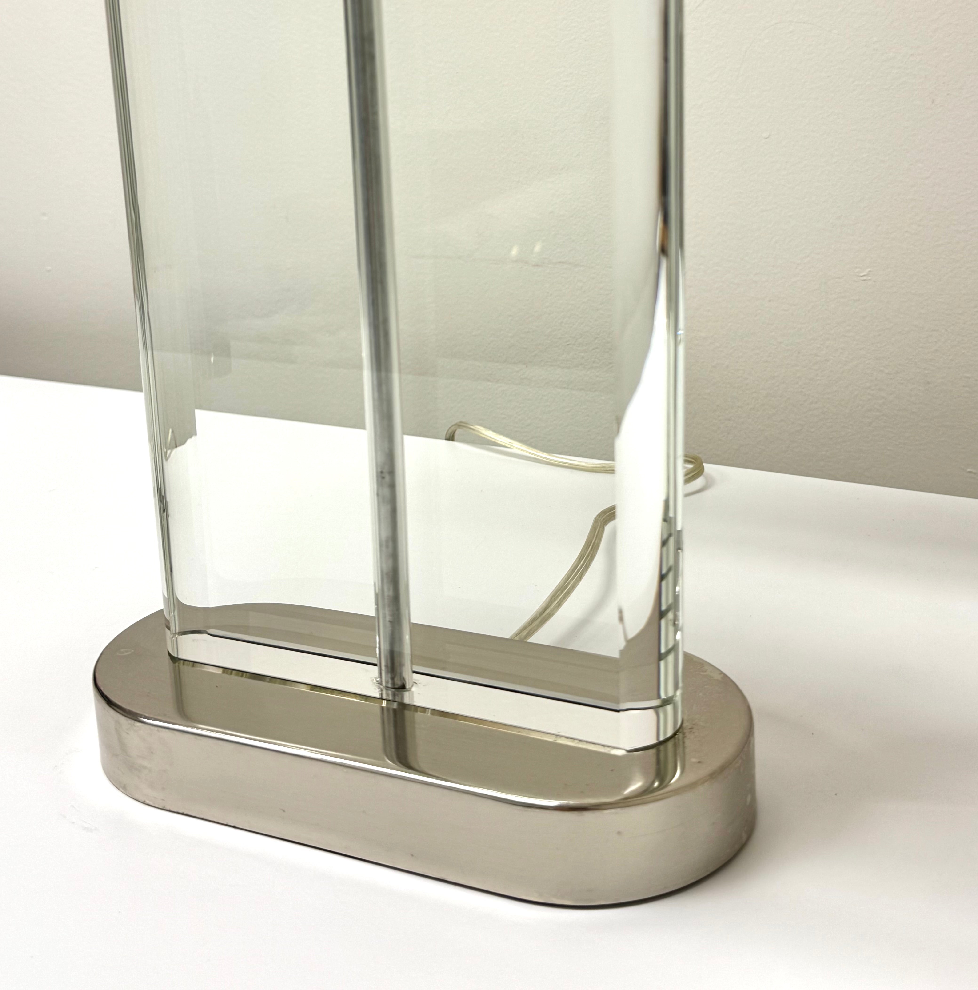 Slim Oblong Glass Lamp