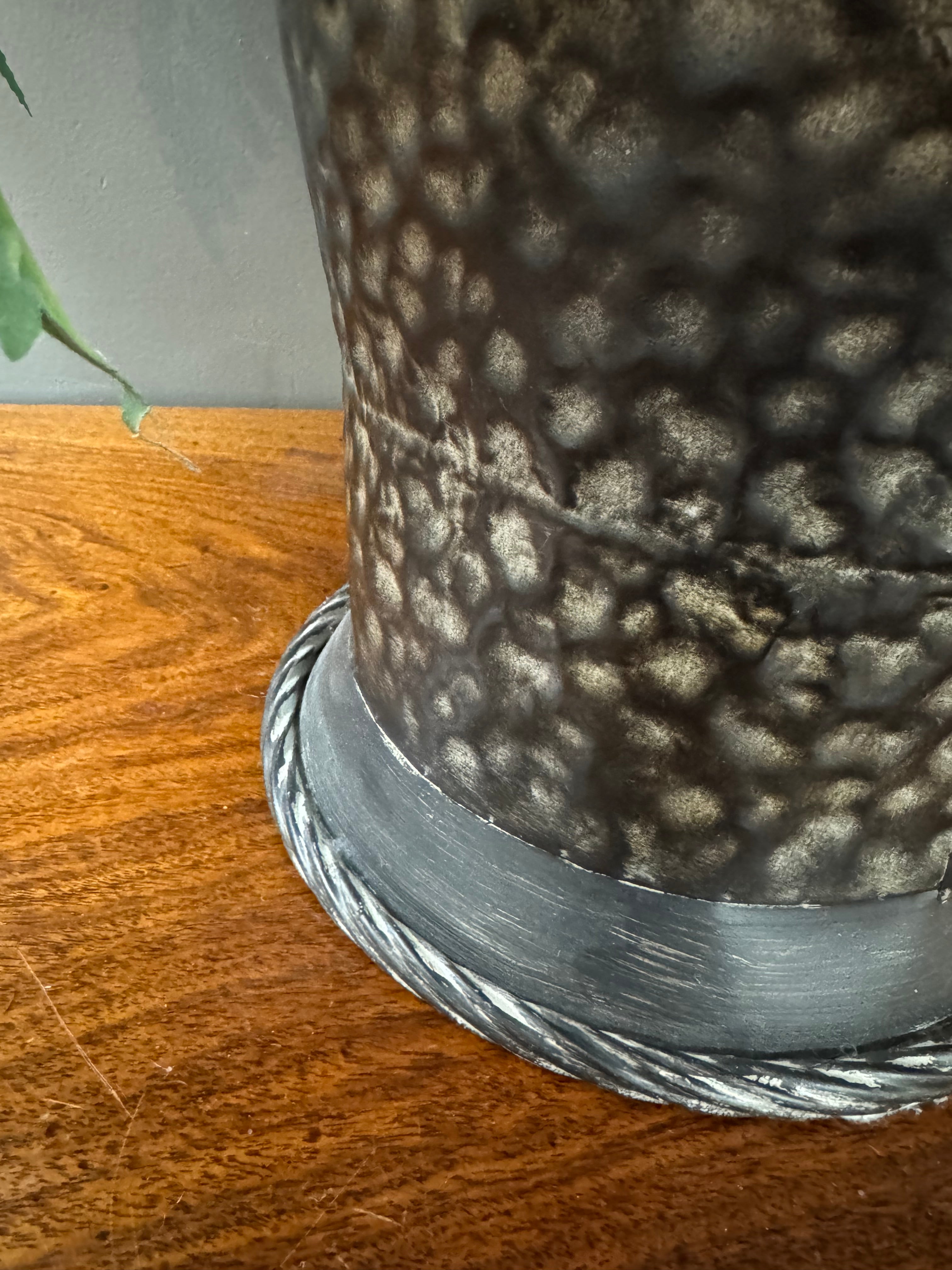 Faux Fern in Metal Urn