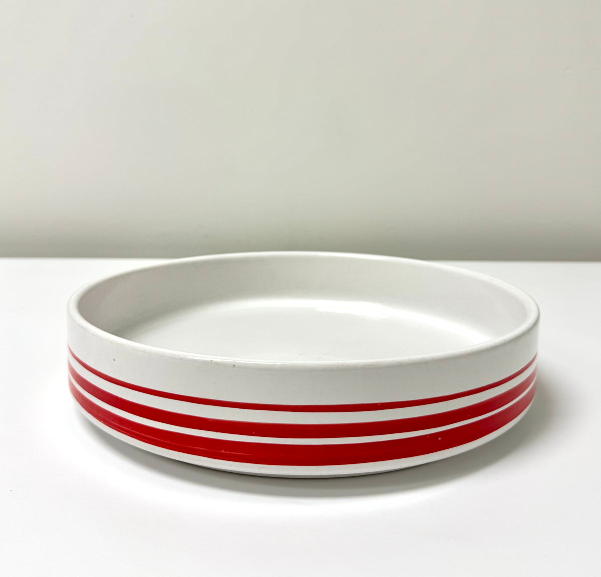 Vintage MCM Red Stripe Bowl