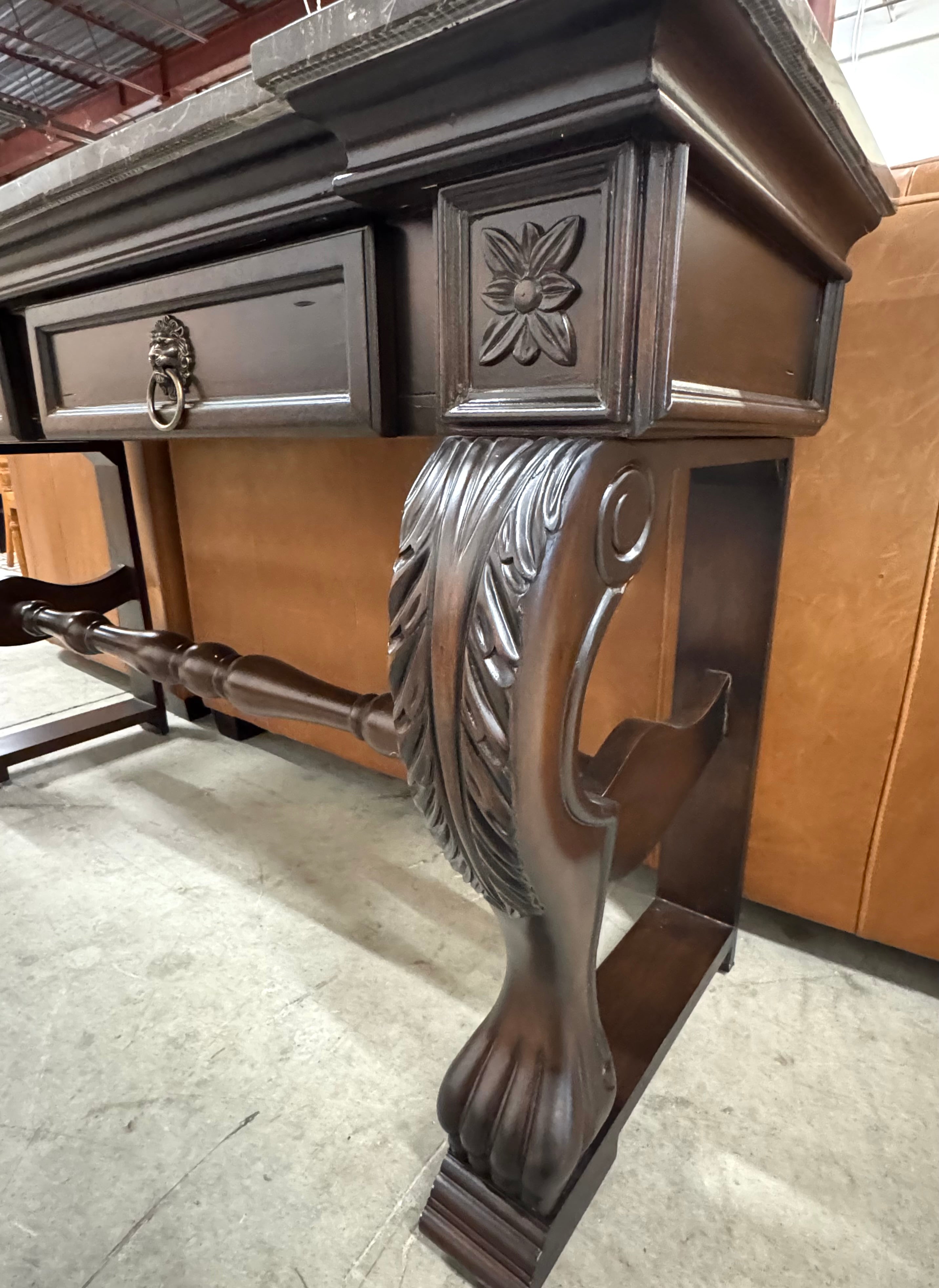 Console with Brown Marble Top