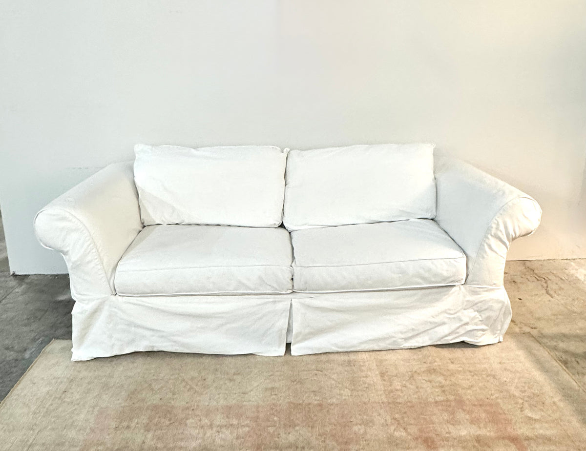 MITCHELL GOLD + BOB WILLIAMS 'Kathleen' White Denim 93" Sleeper Sofa