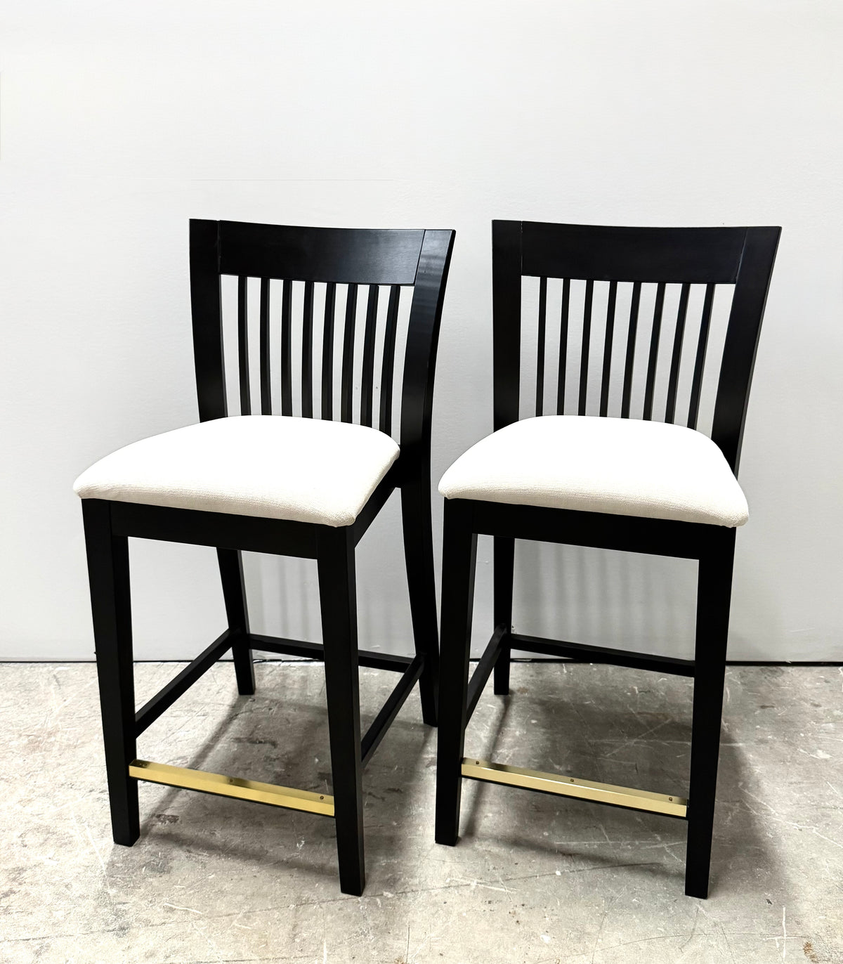 Openwork Slat Back Counter Stools Set of 2