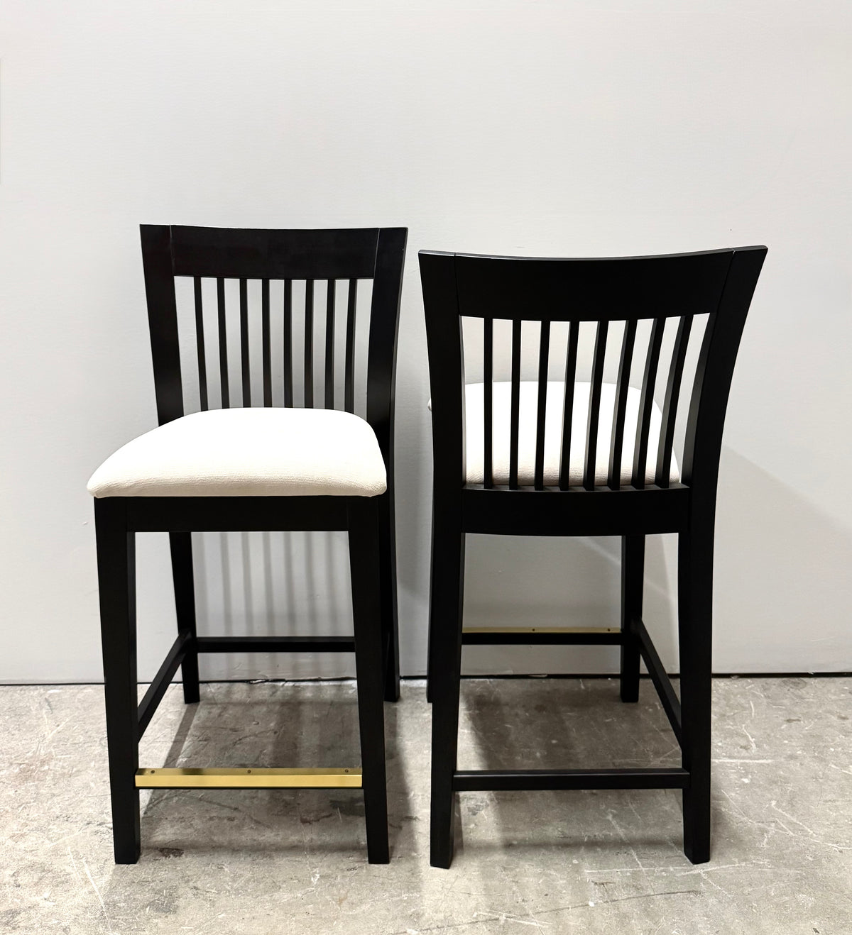 Openwork Slat Back Counter Stools Set of 2