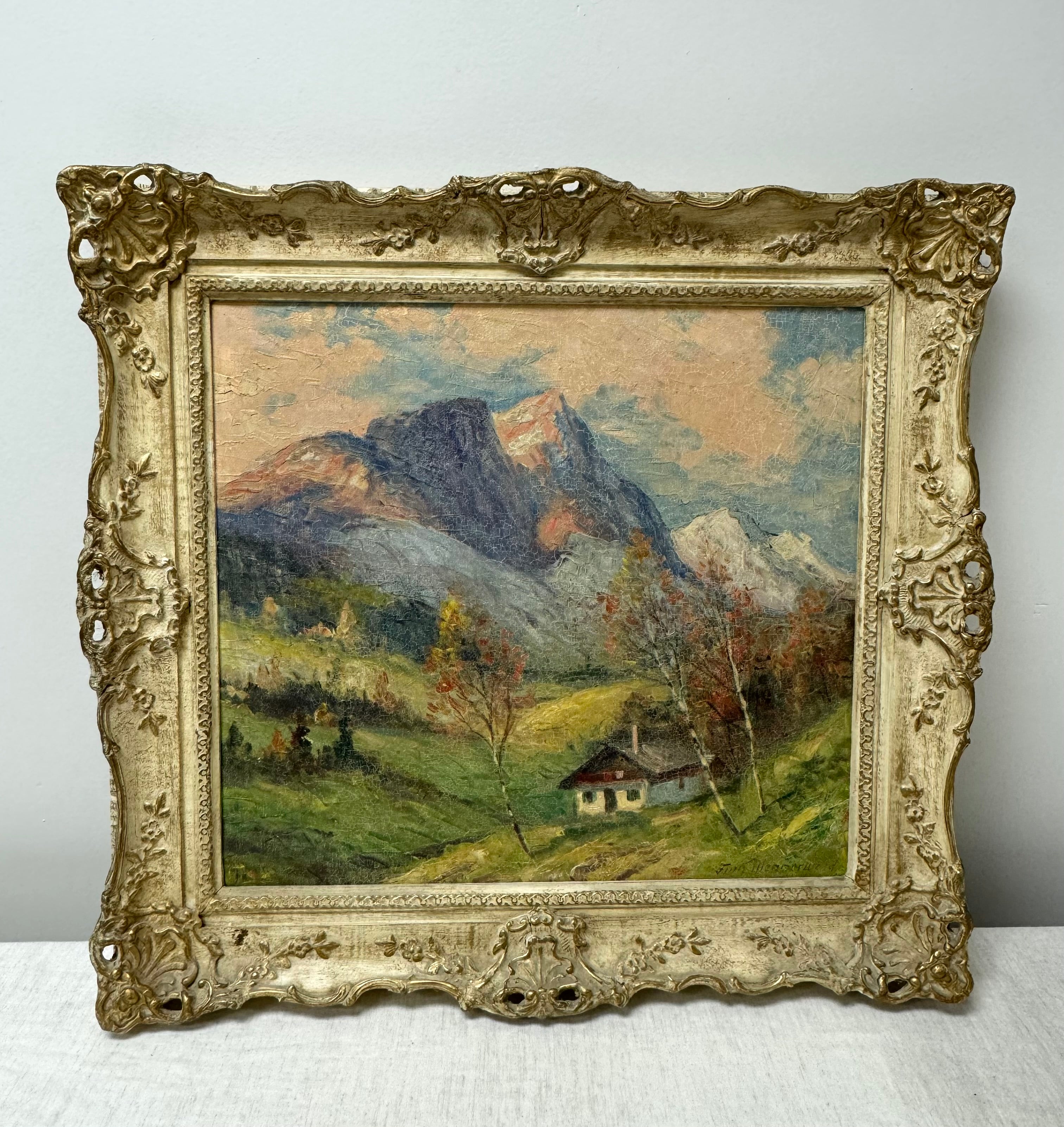 Mountain Landscape Original Oil on Canvas