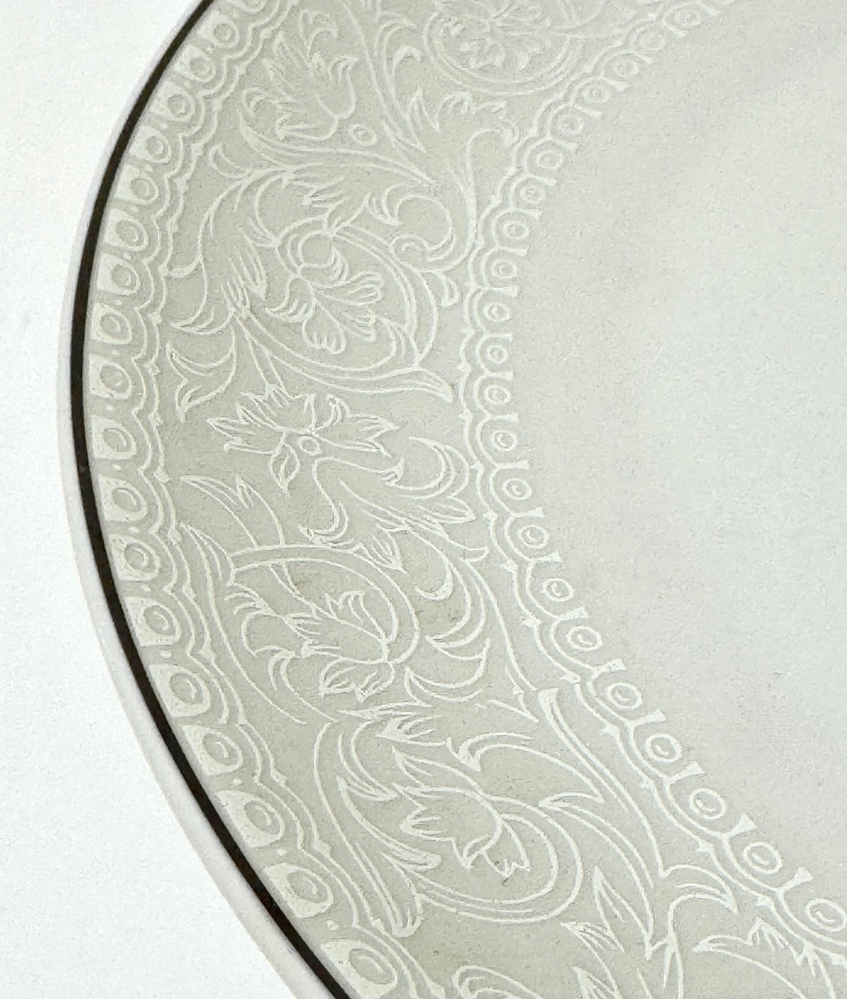 Embossed Floral Cake Plate