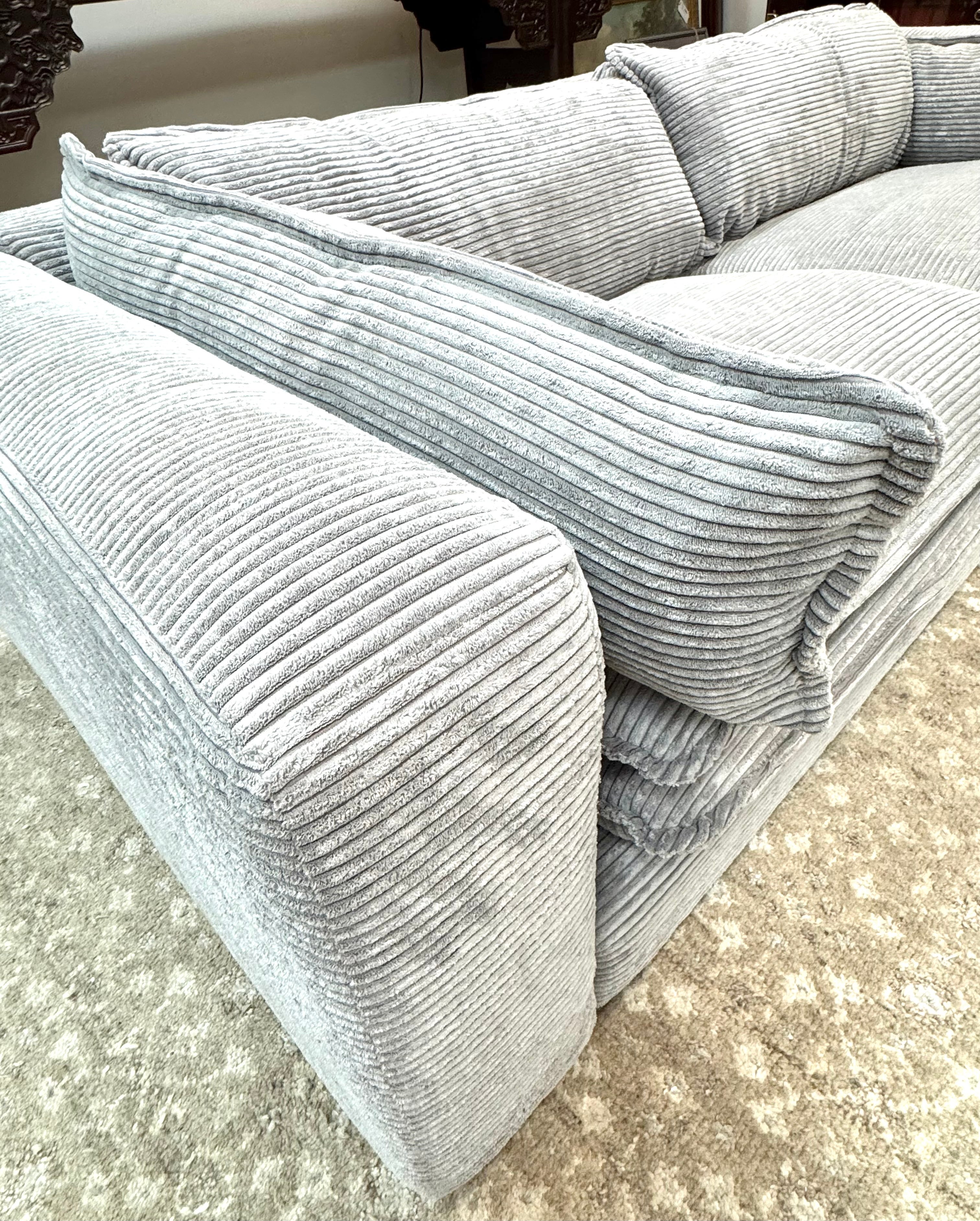 NEW Silver Gray 96" Cloud Sofa