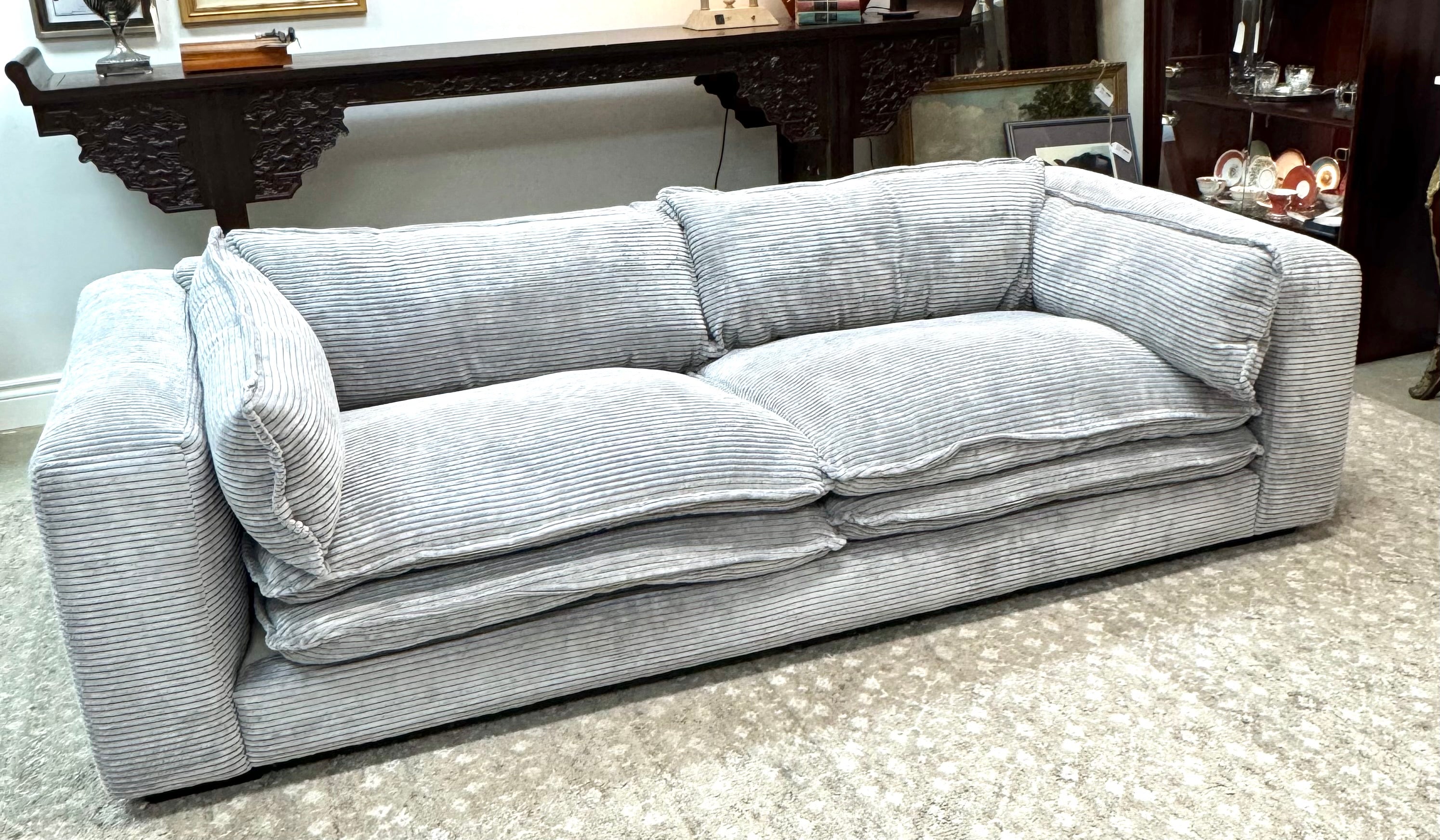 NEW Silver Gray 96" Cloud Sofa