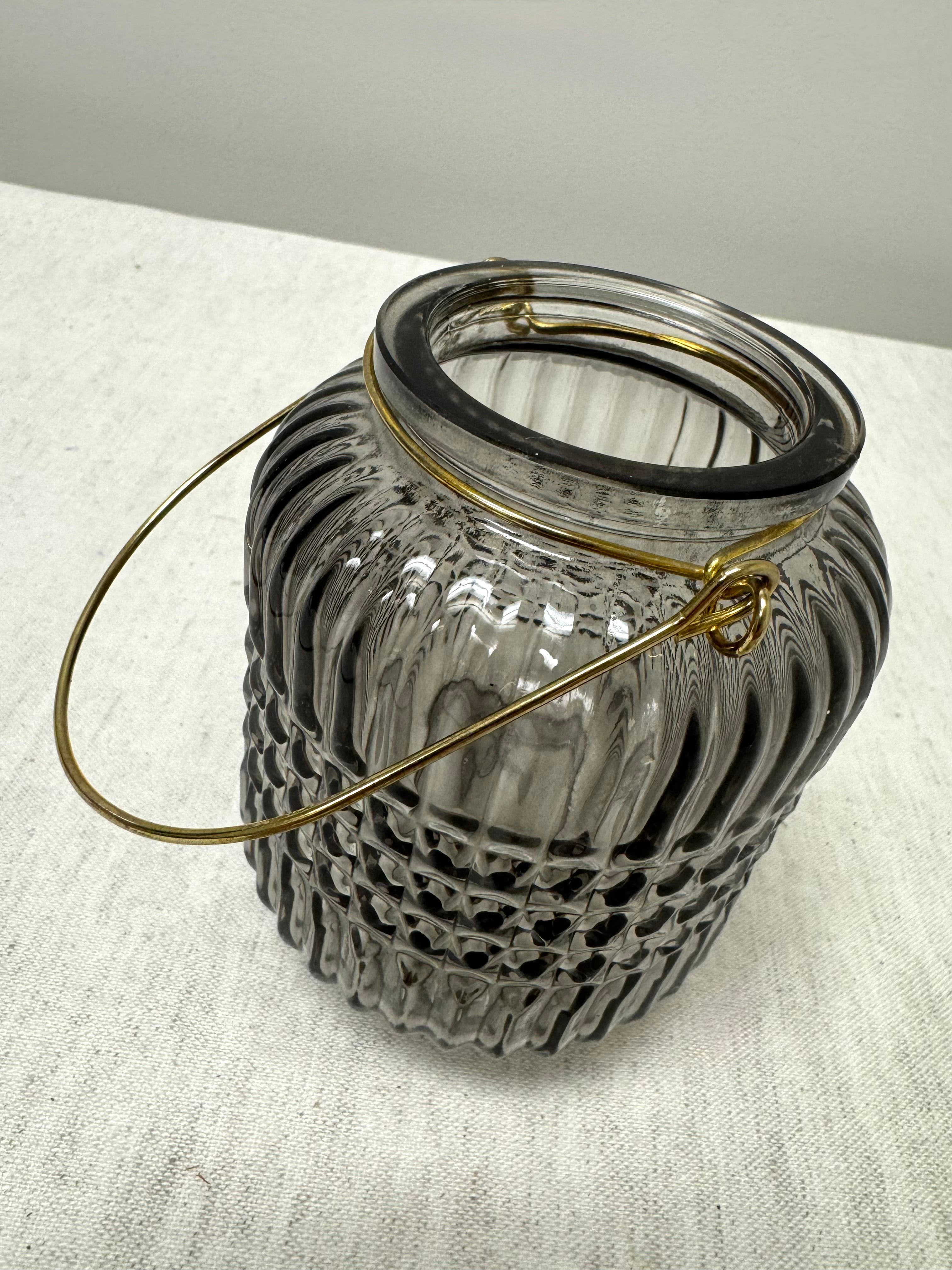 Smoke Gray Glass 5" Lantern