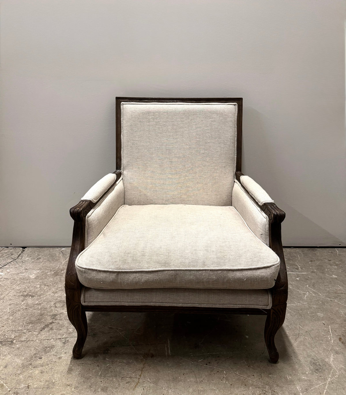 French-style Natural Linen Chair