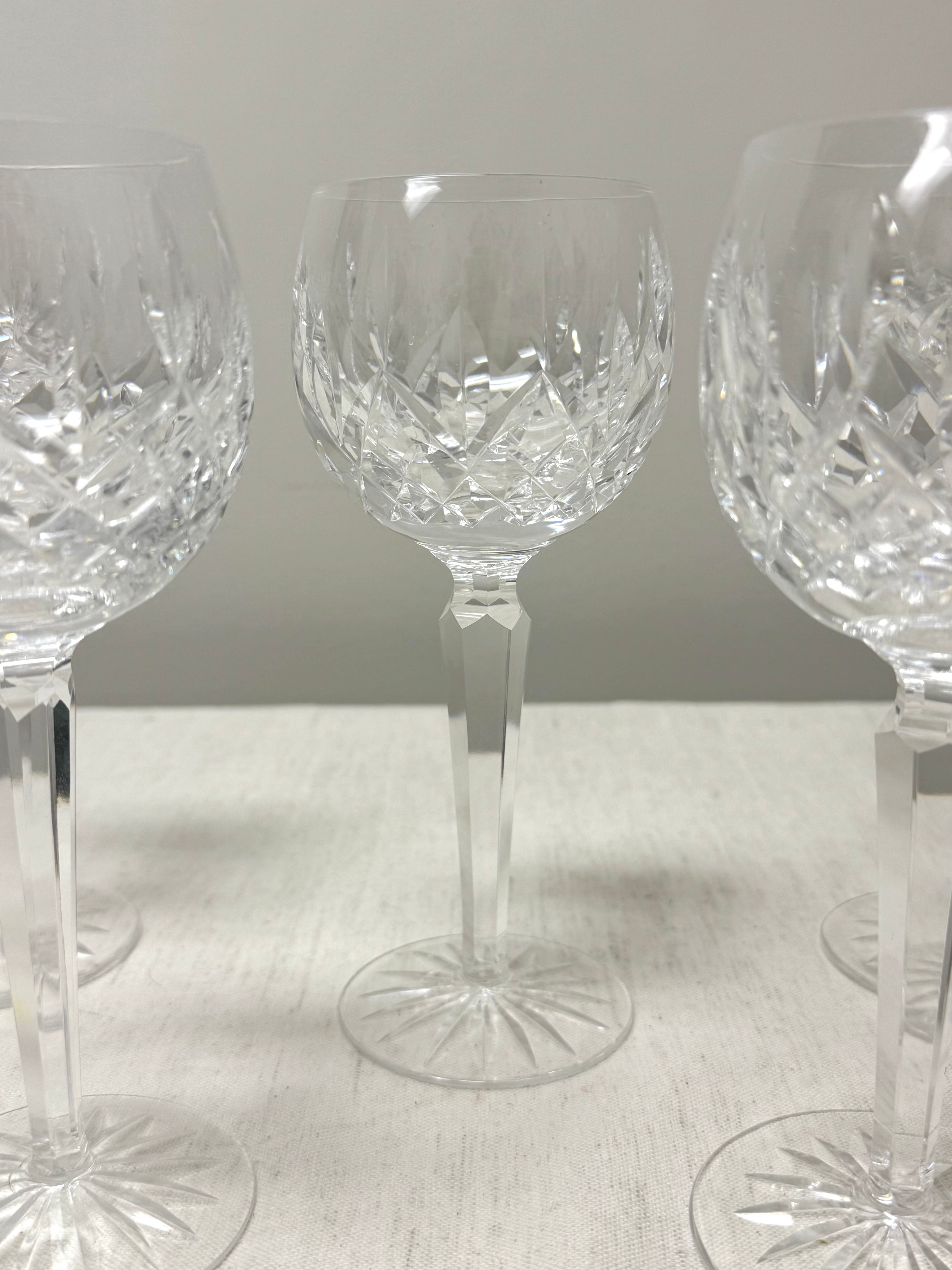 WATERFORD 'Lismore' Hock Wine Glasses Set of 7