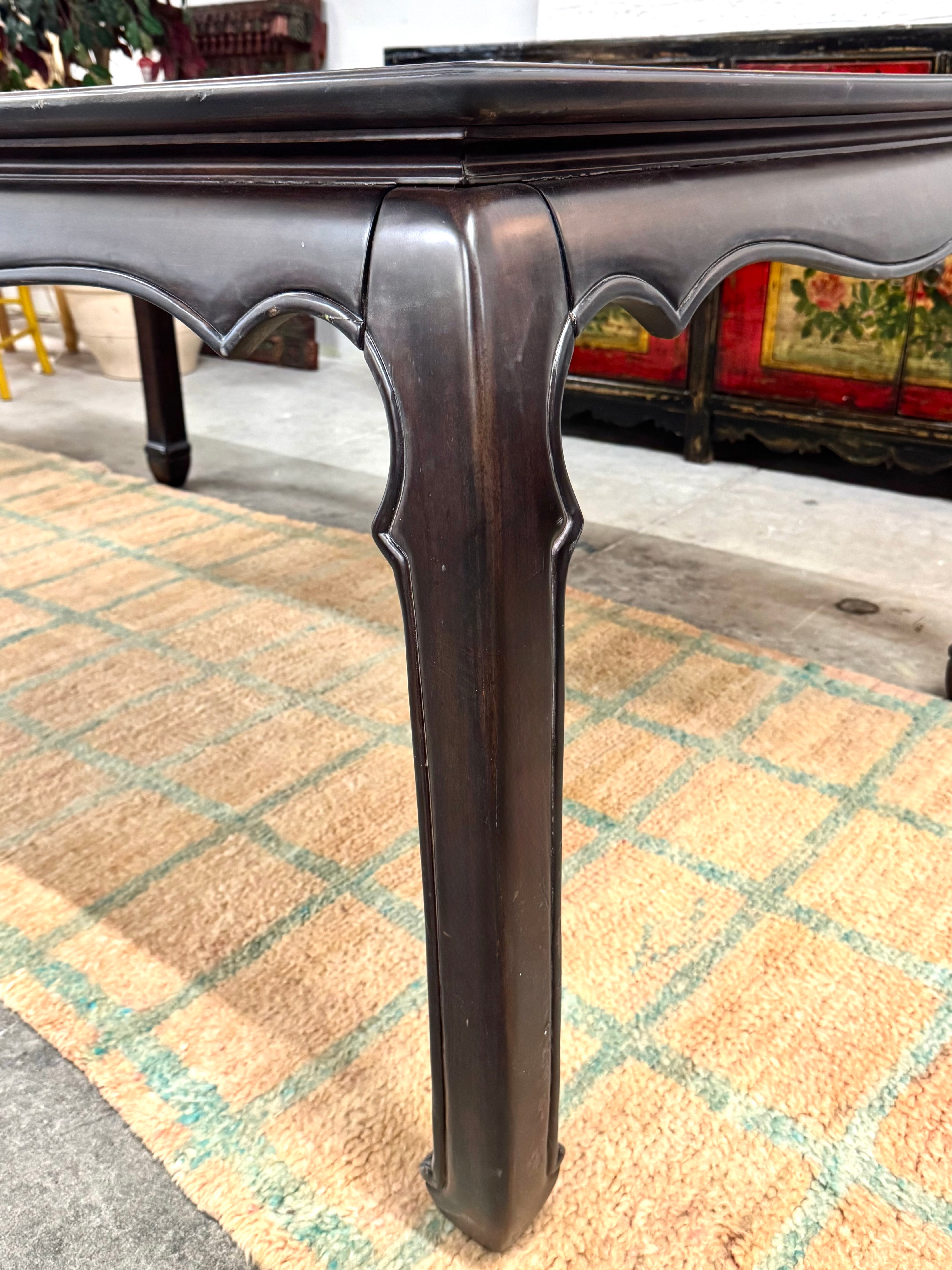 Asian-inspired Dining Table with Burled Inlay