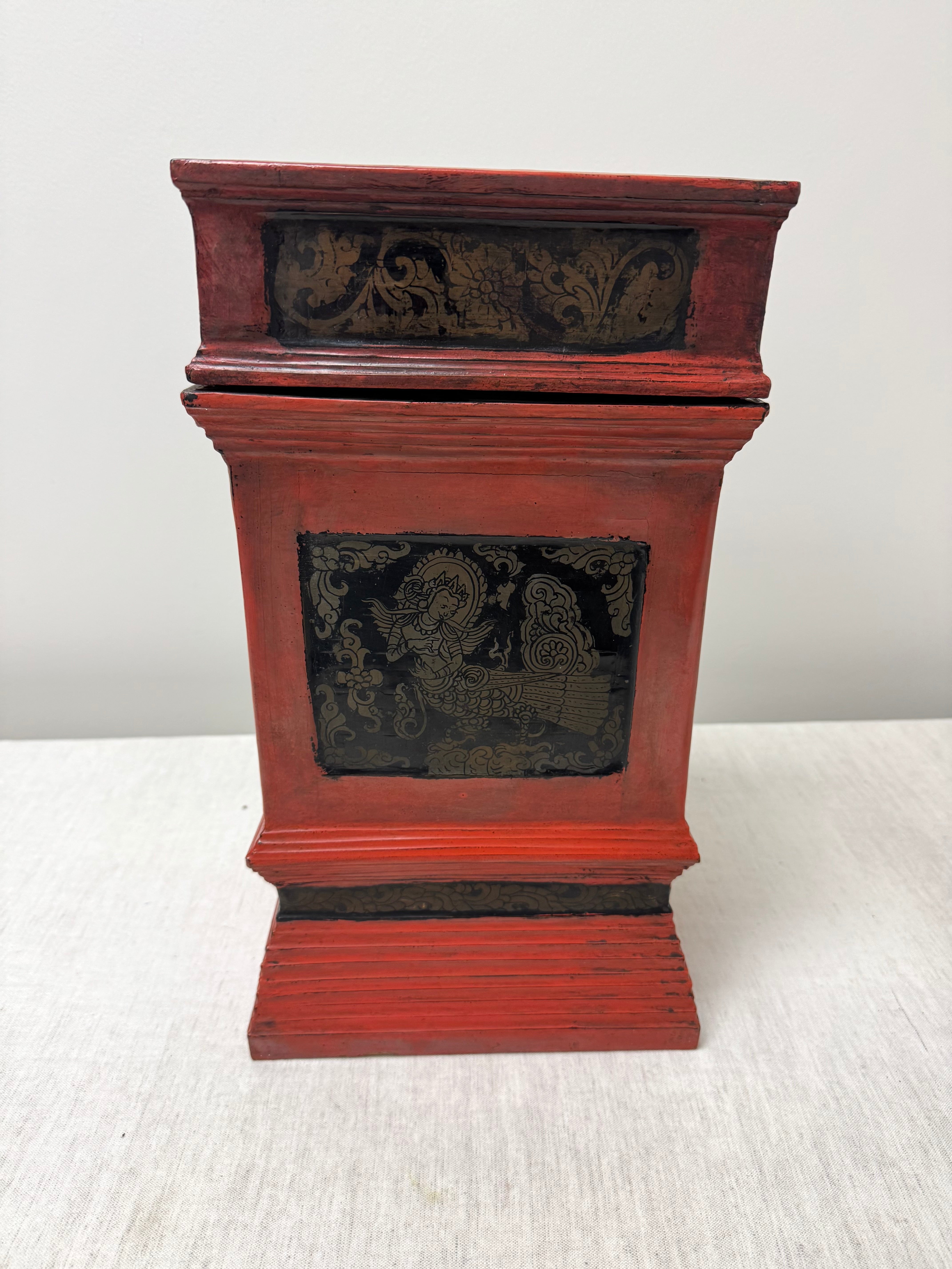 Vintage Thai Bamboo Decorative Box