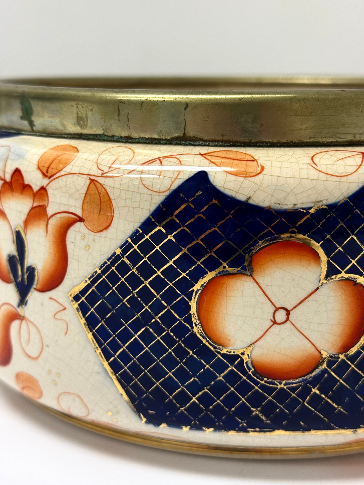 Antique English Imari Centrepiece Bowl