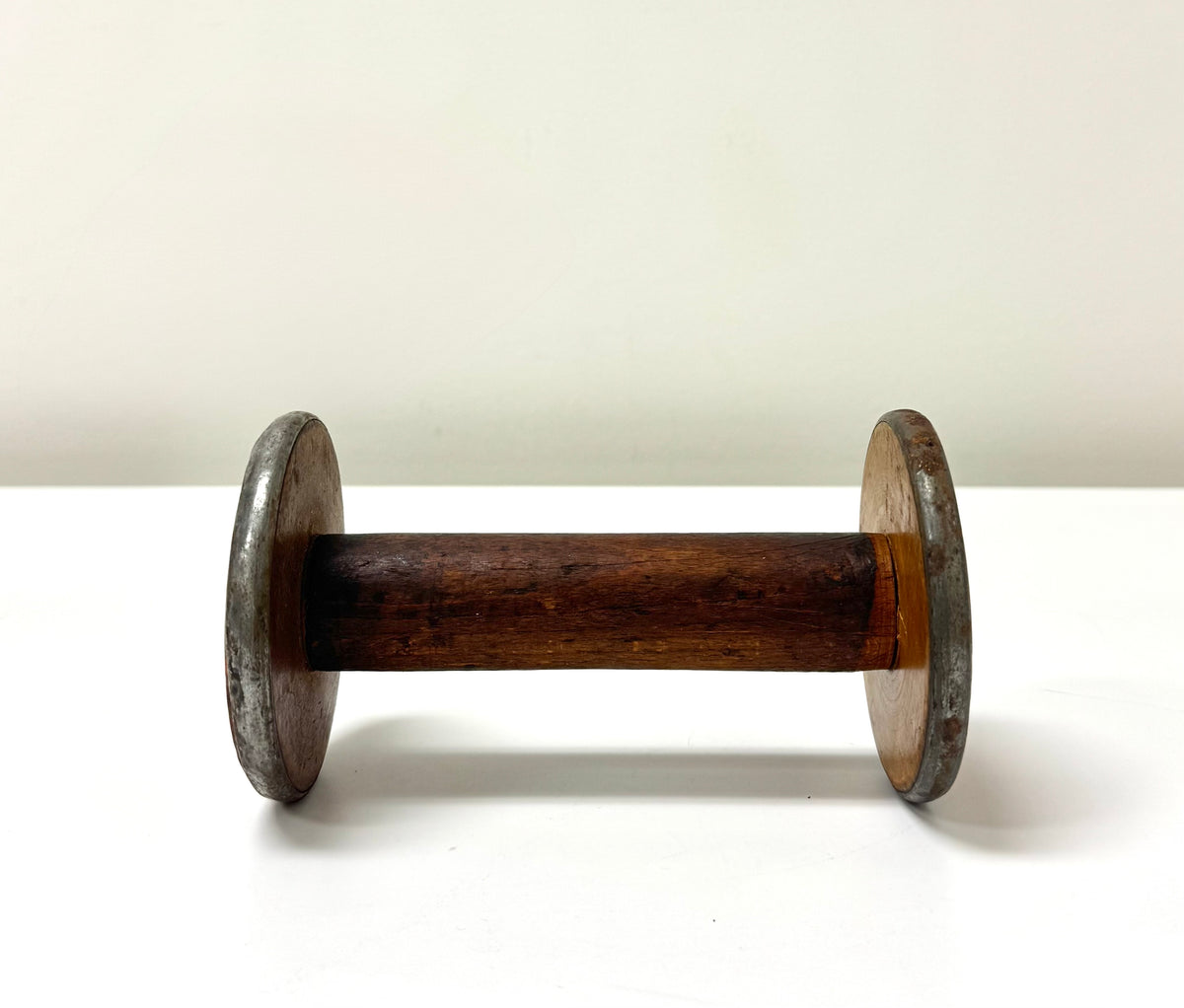 Vintage Wooden Industrial Textile Spool