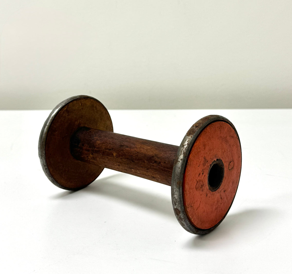 Vintage Wooden Industrial Textile Spool