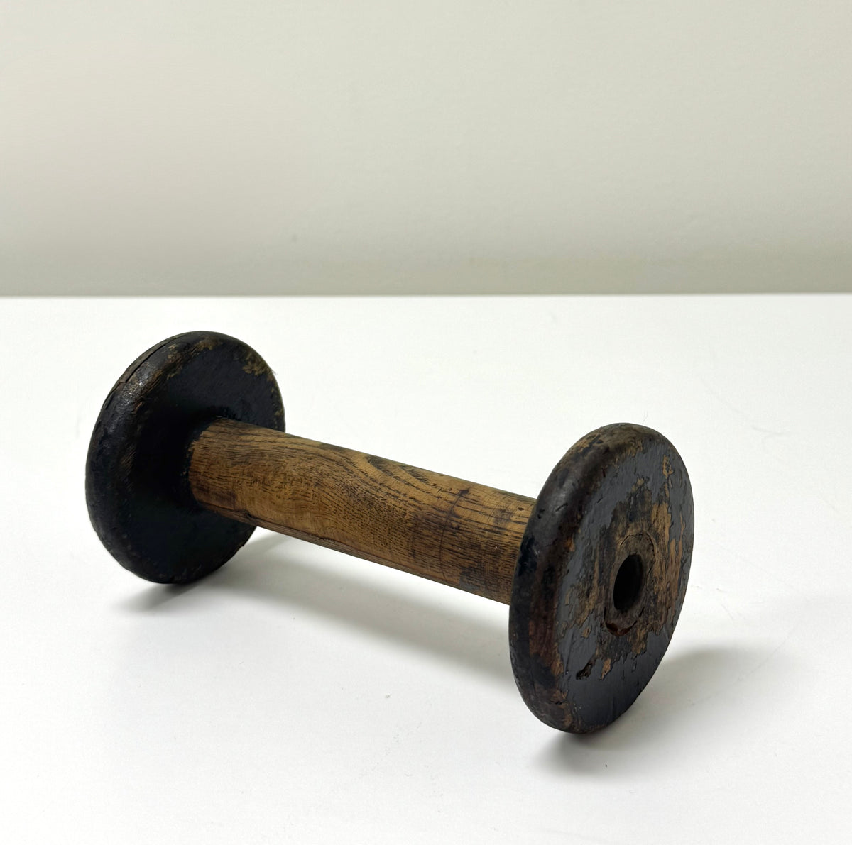 Vintage Wooden Industrial Textile Spool
