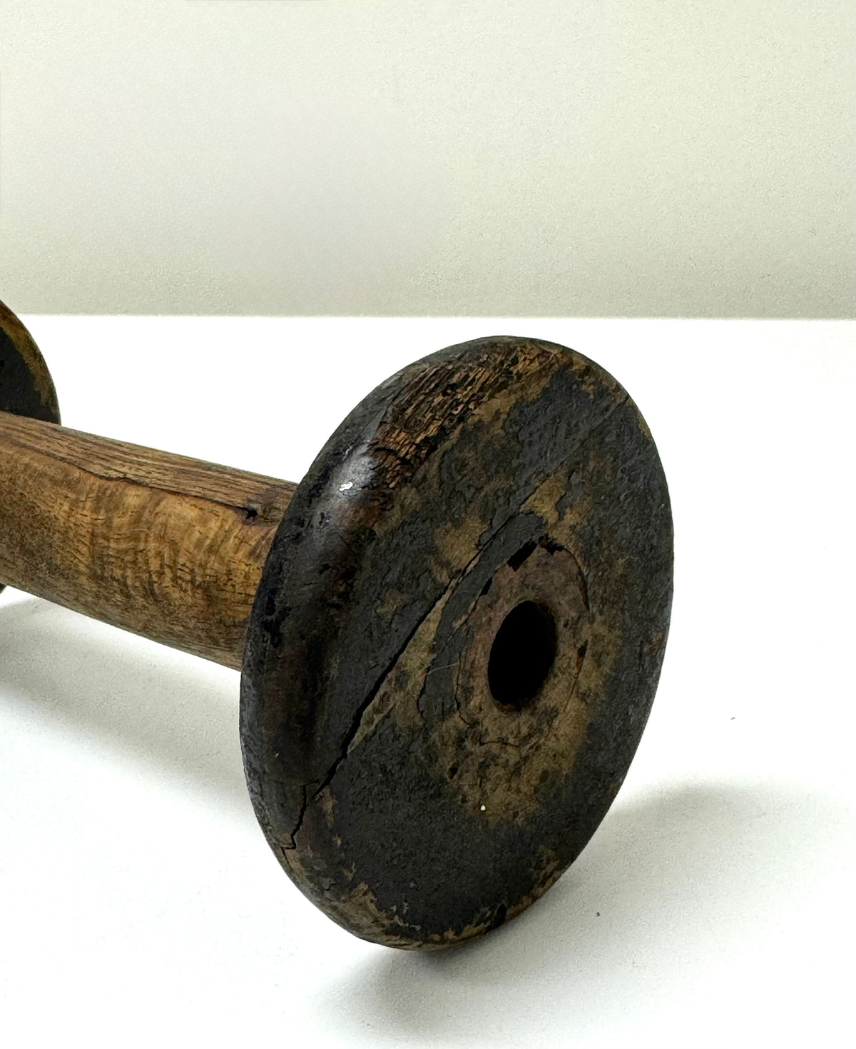 Vintage Wooden Industrial Textile Spool