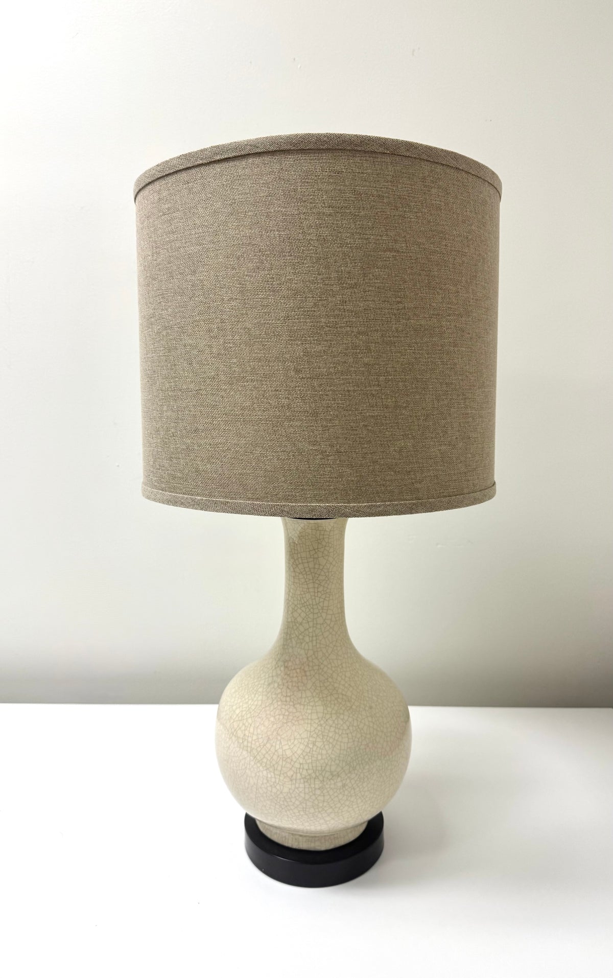Cream Crackle Gourd Lamp