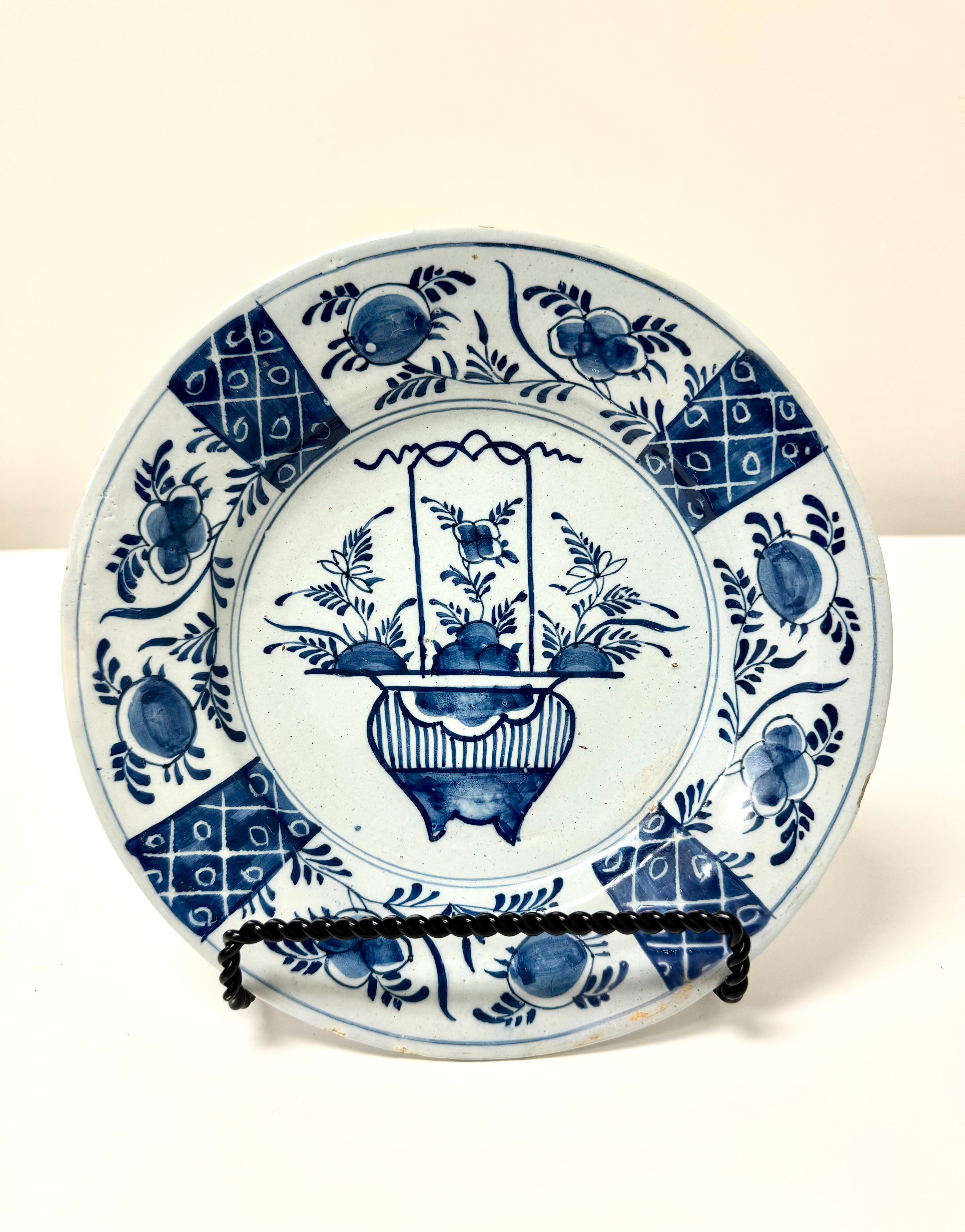 Antique Delftware Chinoiserie Plate