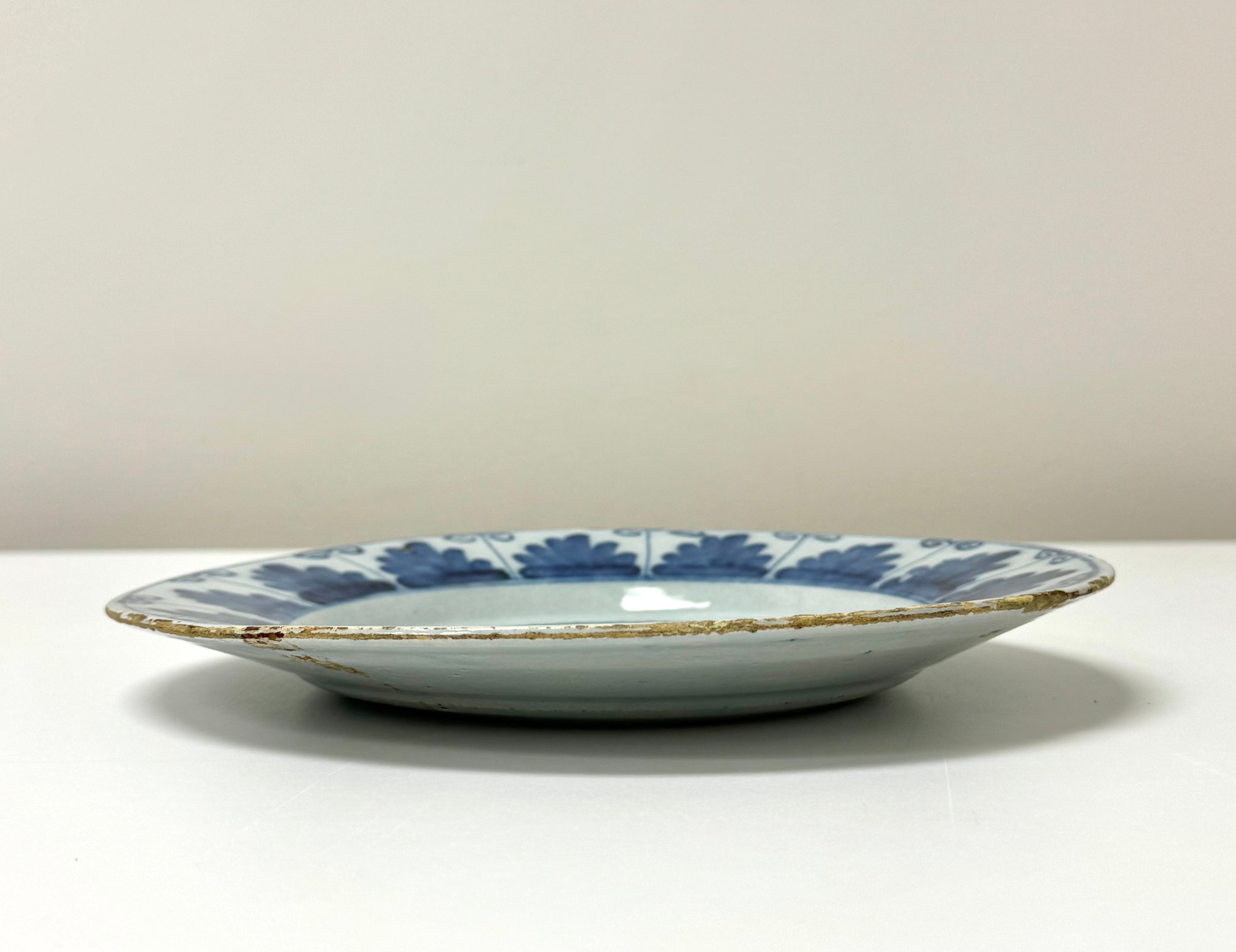 Antique Delft 9-1/4" Earthenware Plate