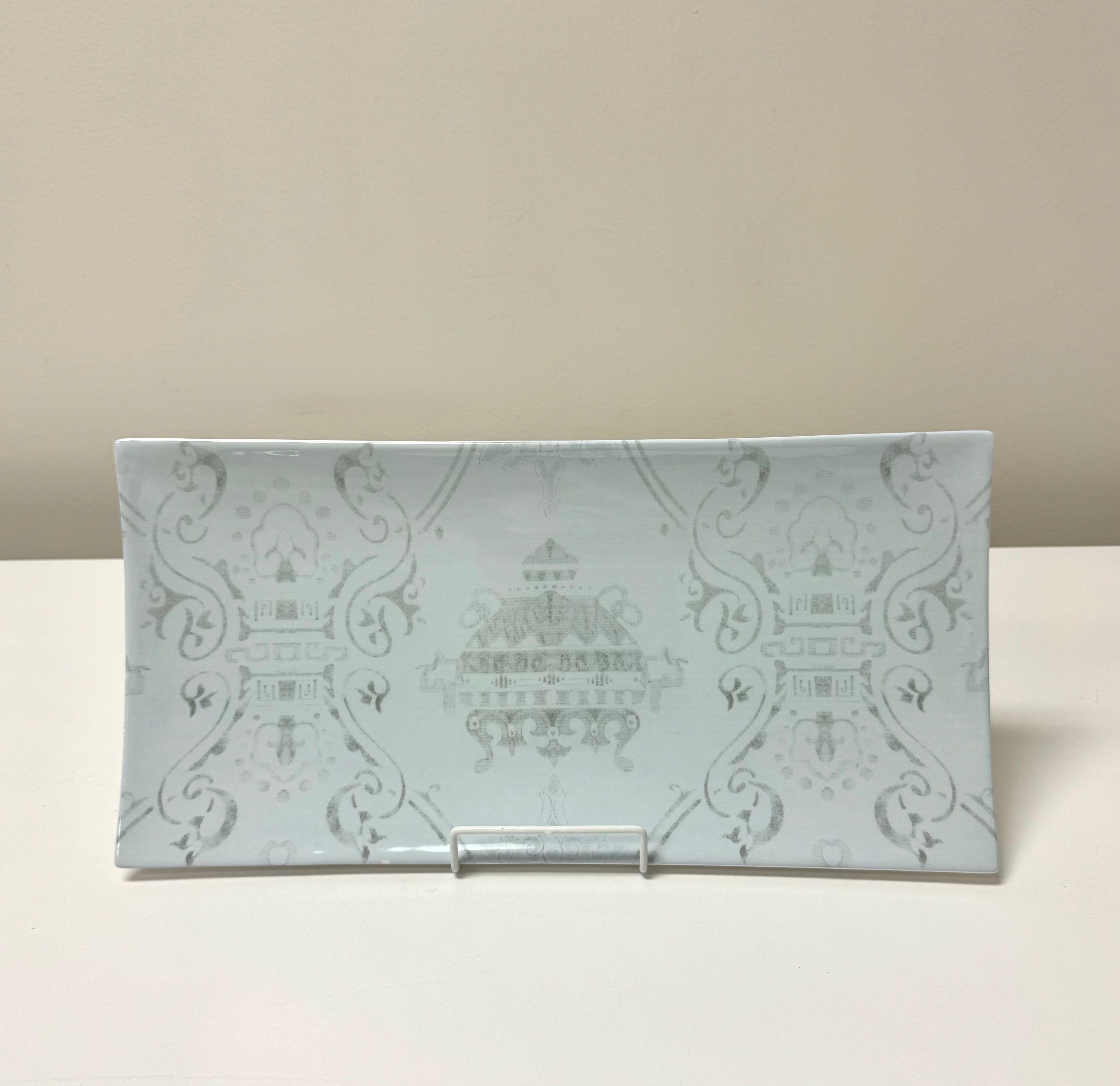 Light Blue French Motif Ceramic Tray