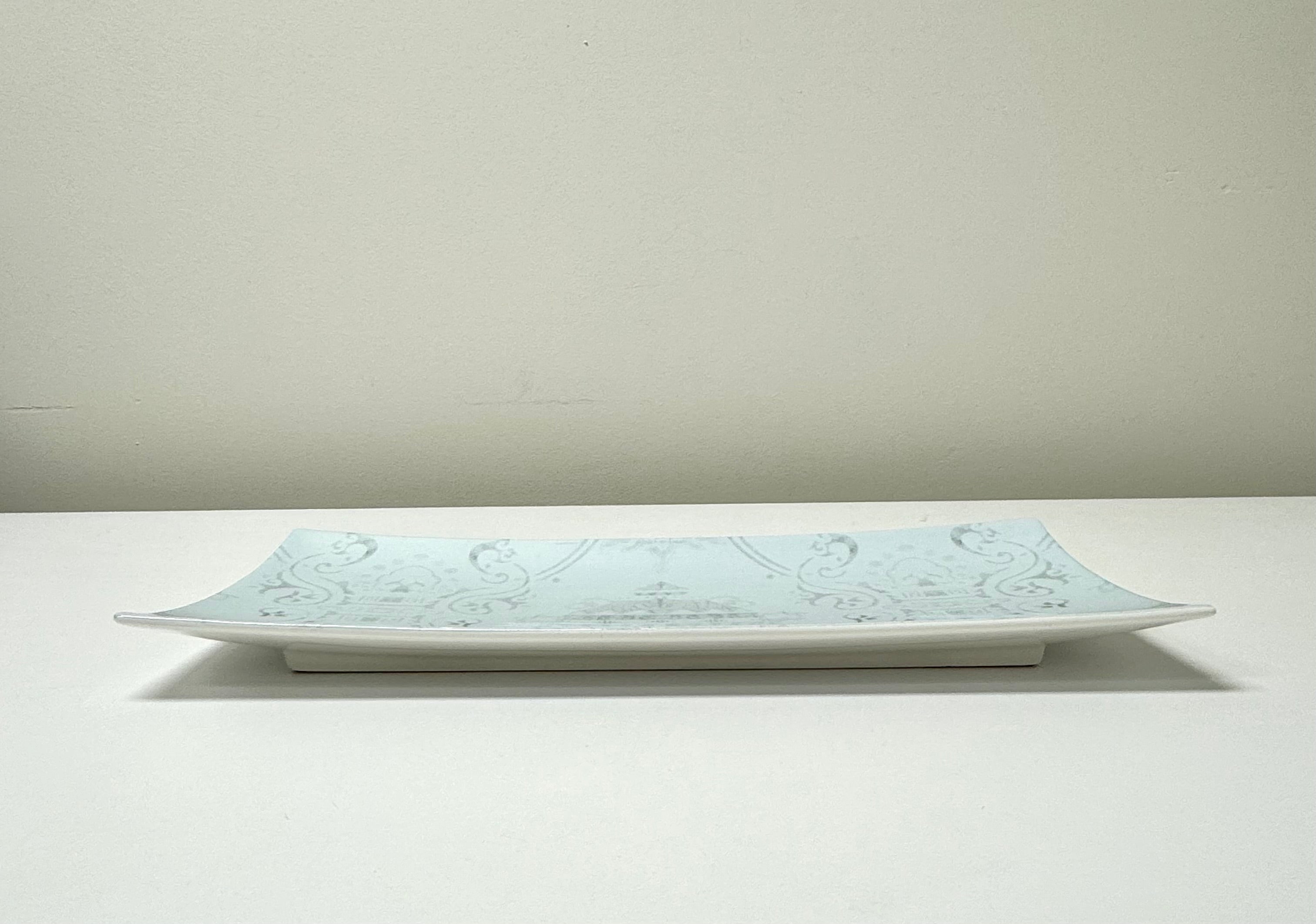 Light Blue French Motif Ceramic Tray