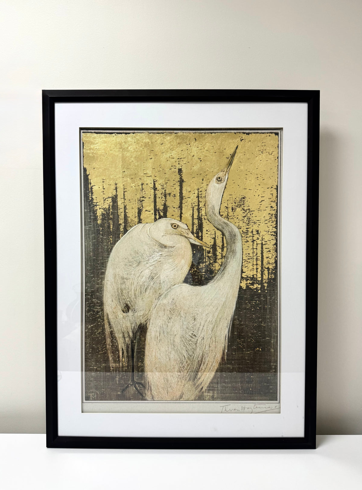 'Two Egrets' Painting