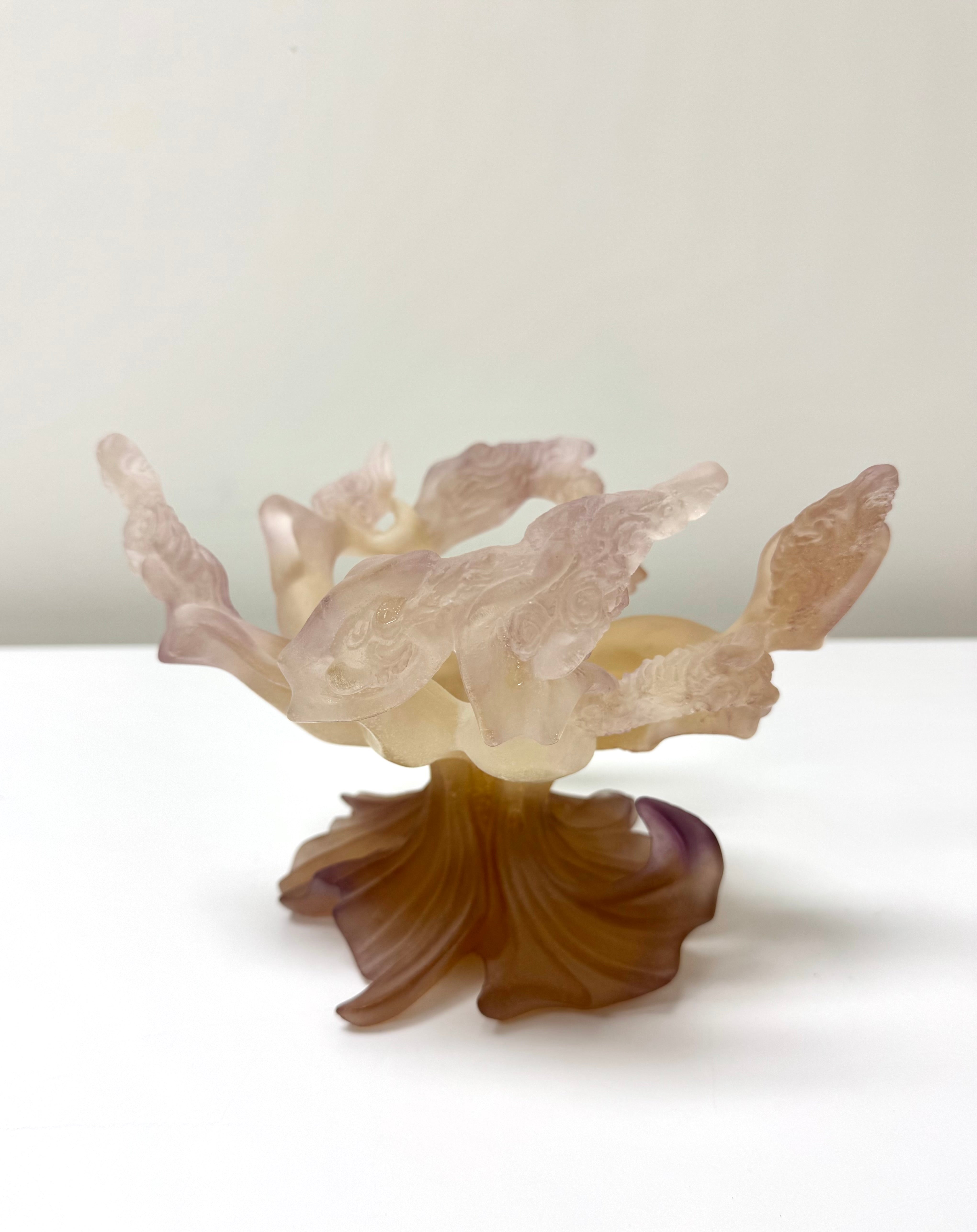 DAUM FRANCE 'Sirene' Pate de Verre Bowl Base