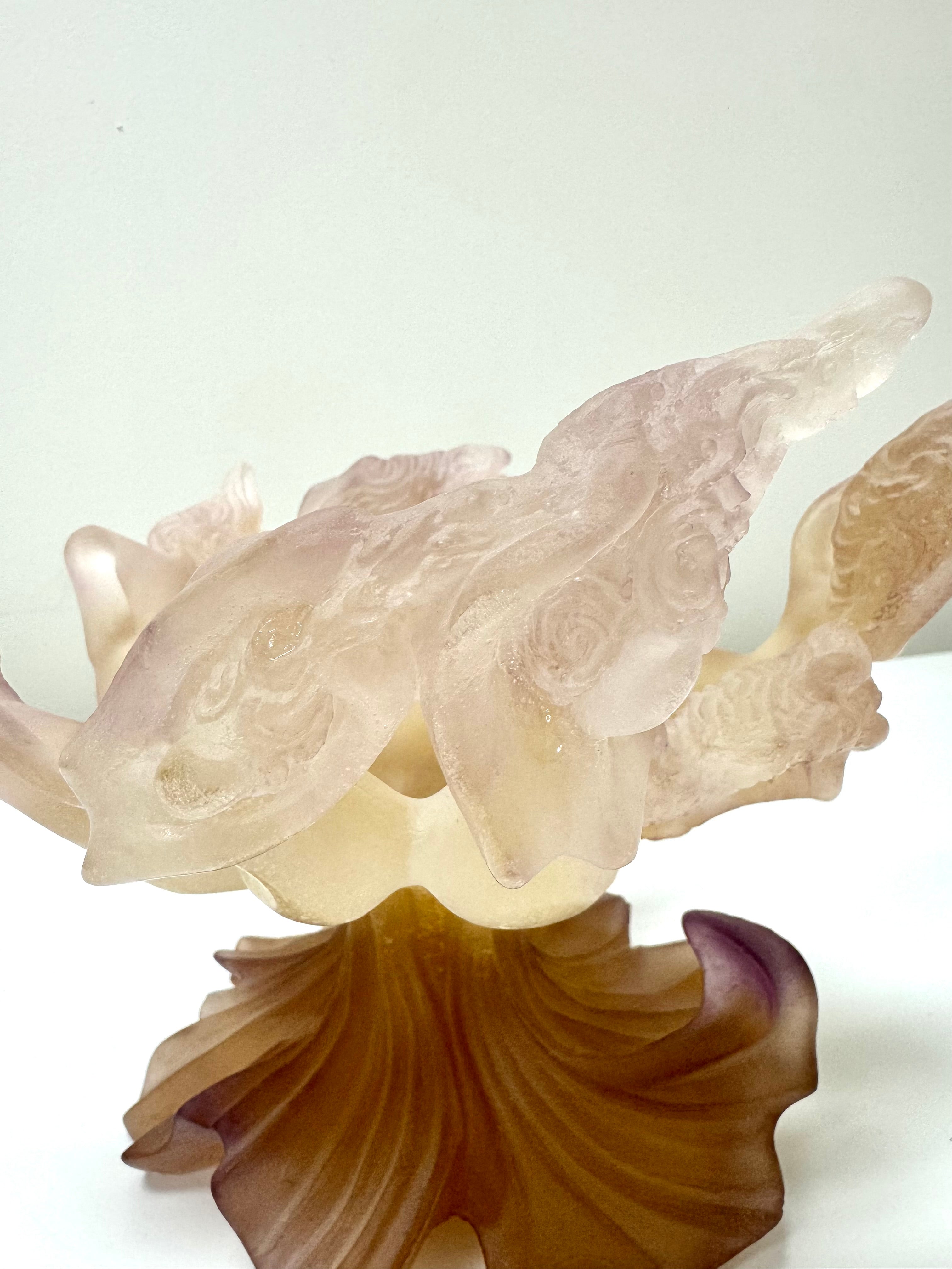 DAUM FRANCE 'Sirene' Pate de Verre Bowl Base