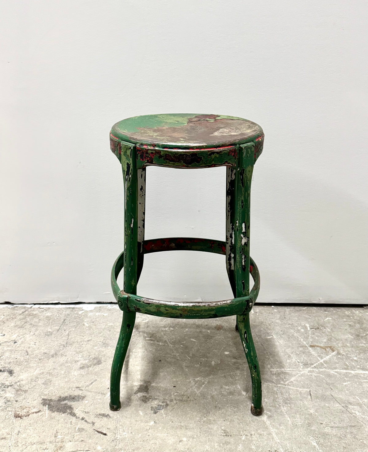 Vintage Rustic Distressed Stool