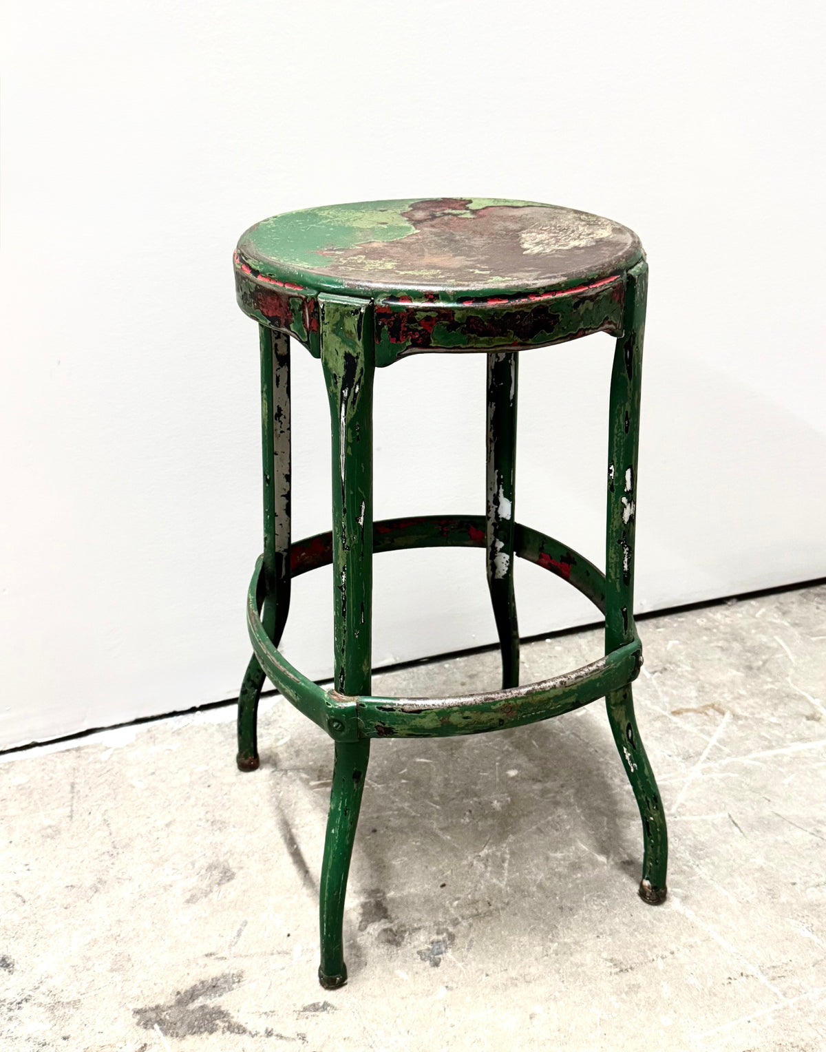 Vintage Rustic Distressed Stool