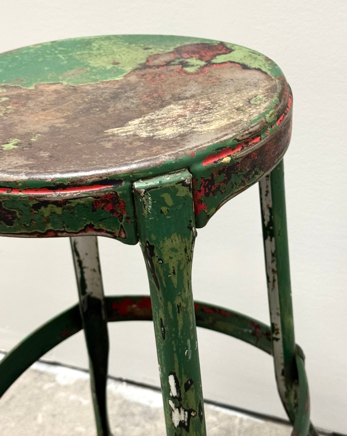 Vintage Rustic Distressed Stool