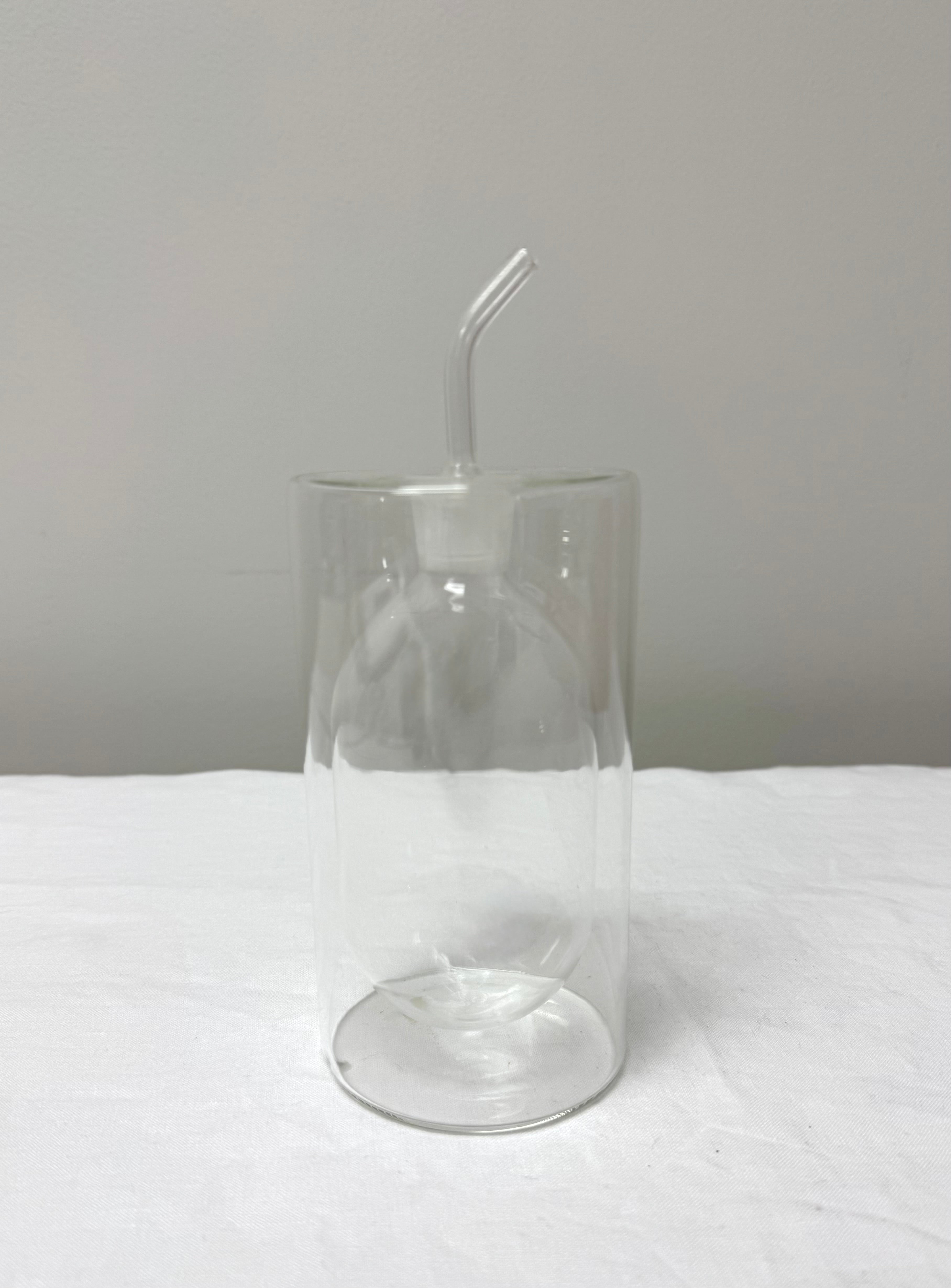 Clear Glass 6" Oil Bottle