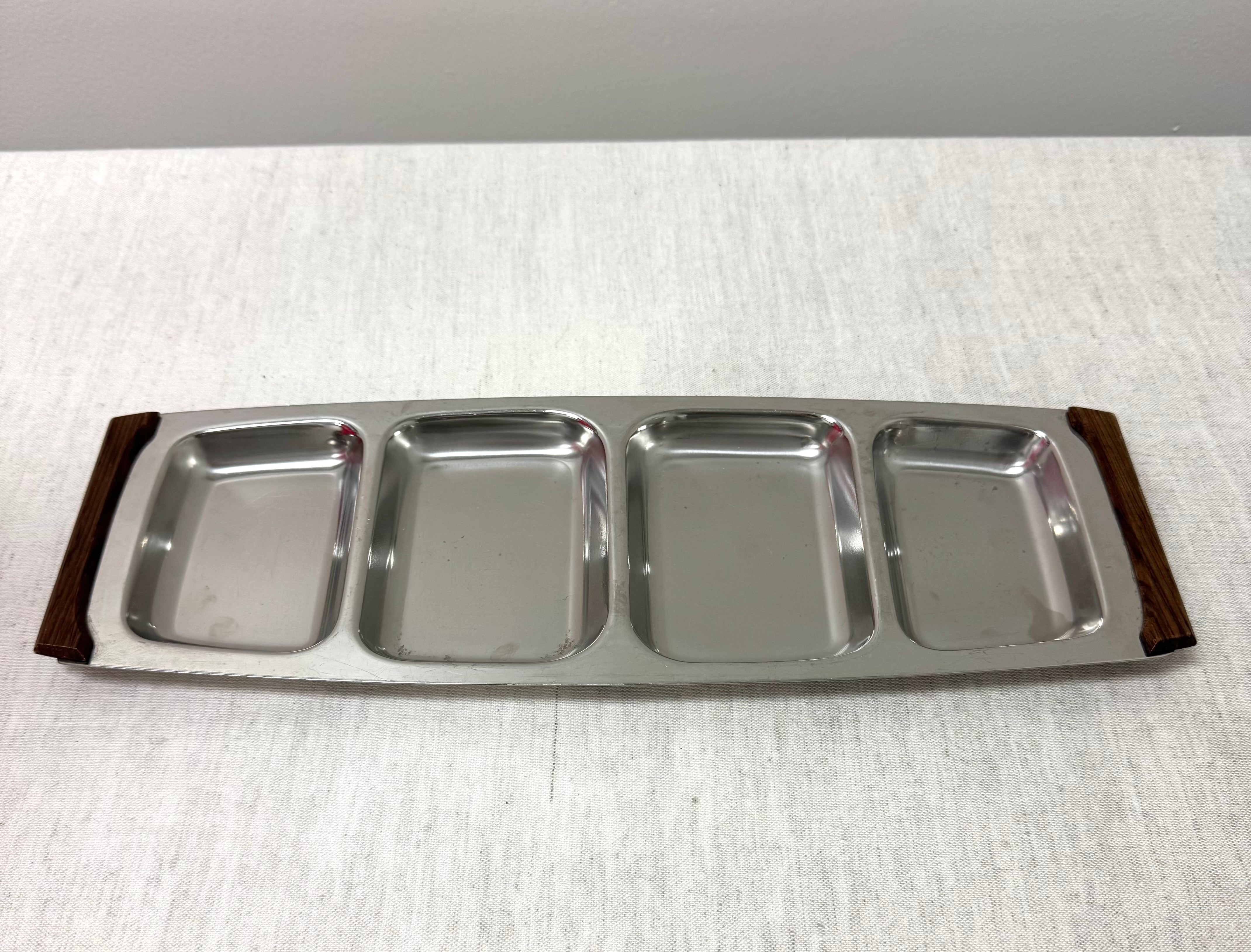 Vintage MCM LUNDTOFTE Serving Tray with Rosewood Handles