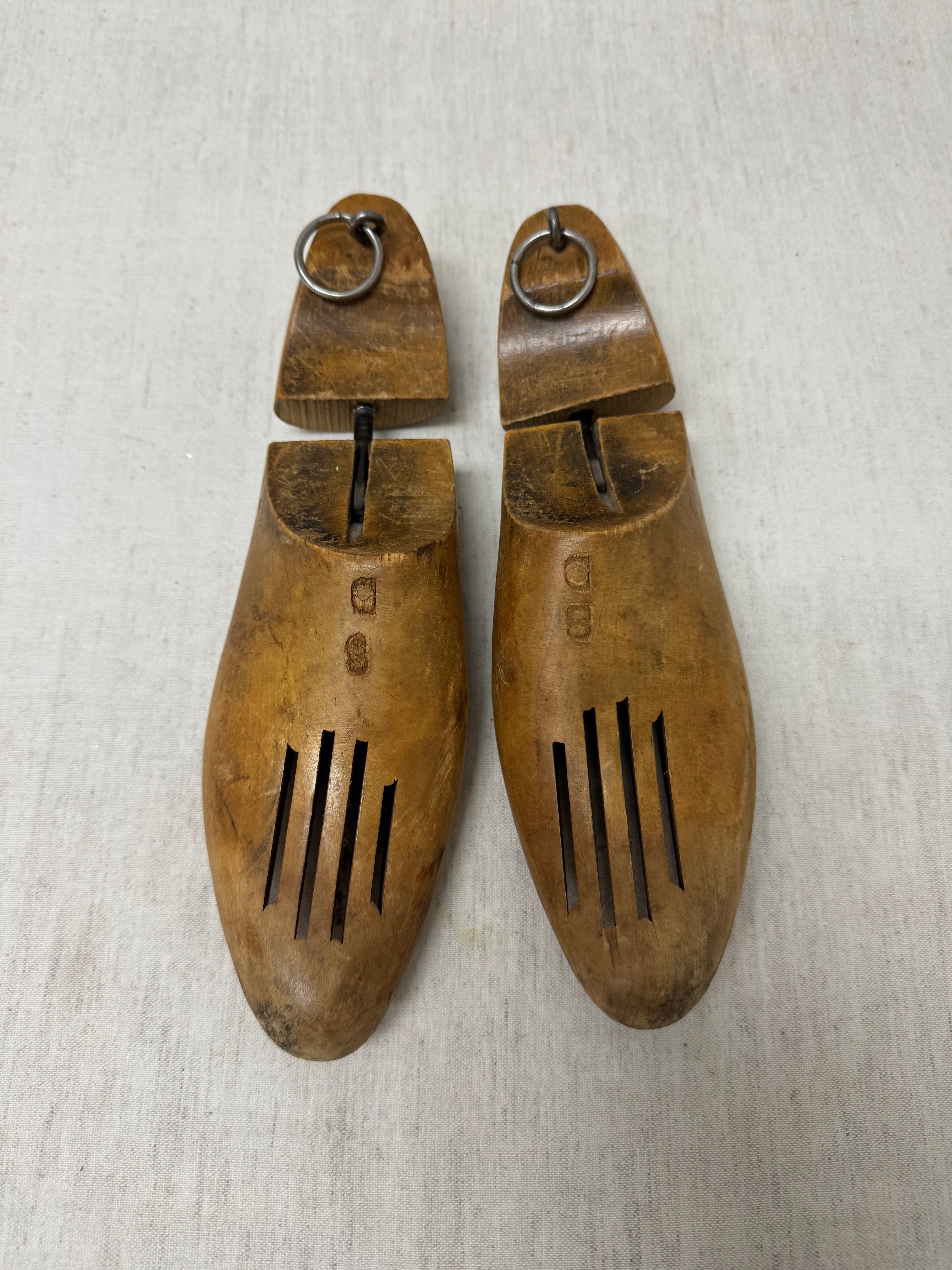 Vintage Wooden Shoe Stays Set of 2