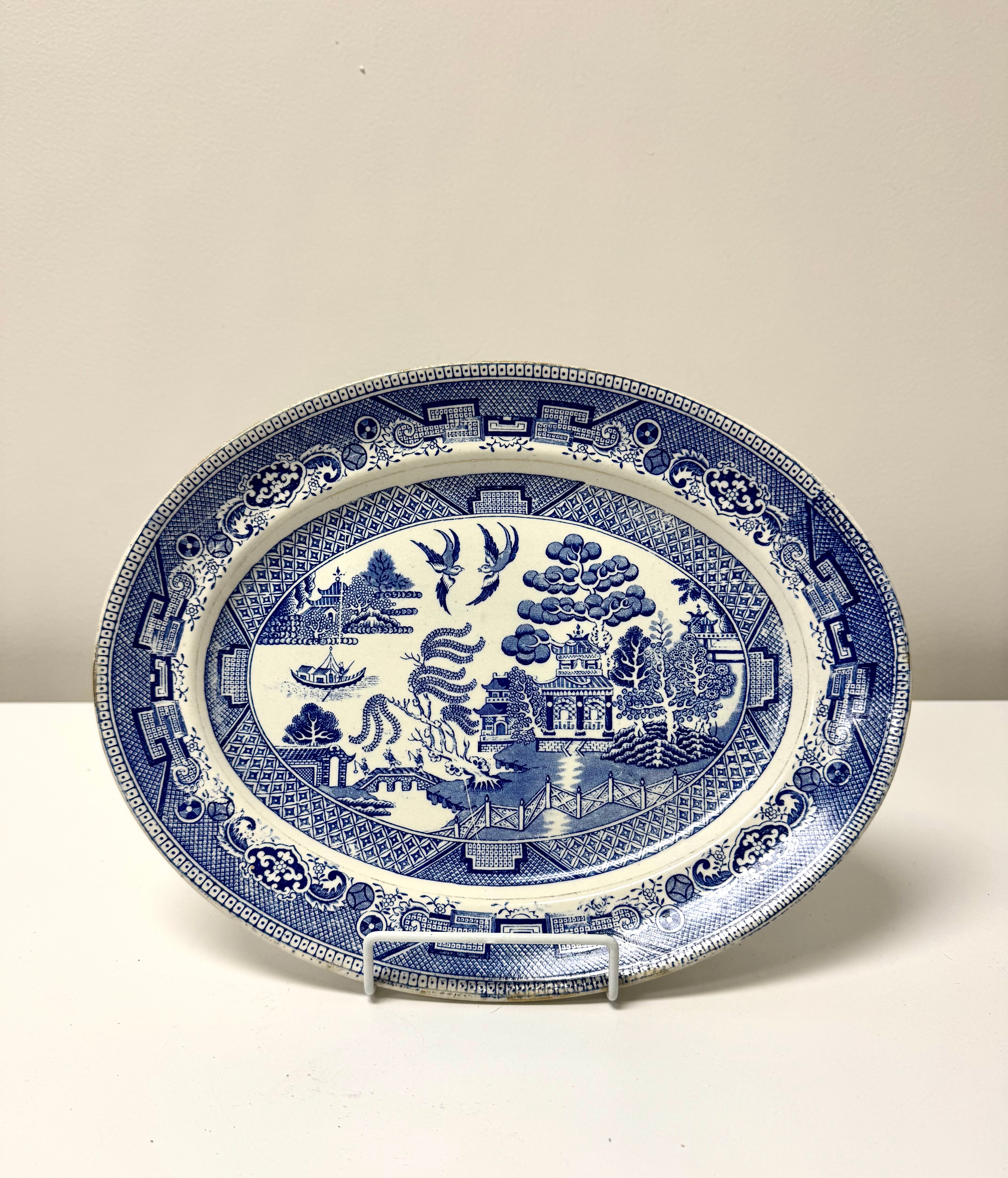 Vintage MYOTT 'Blue Willow' Platter