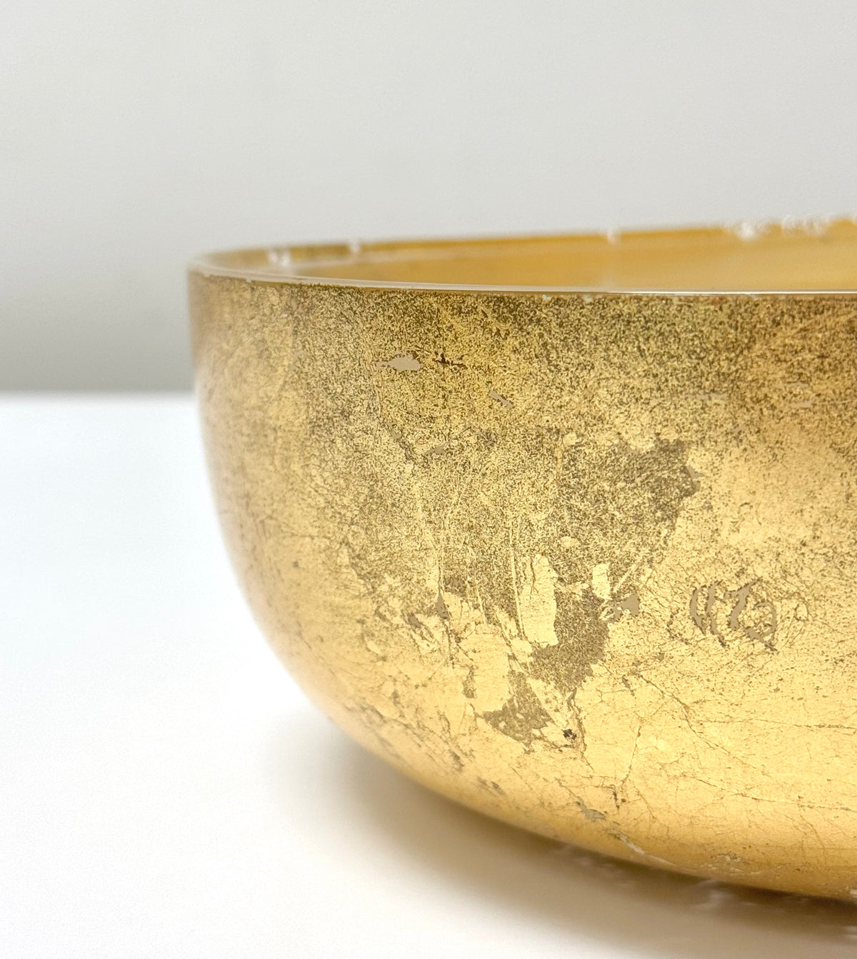 Gold Leaf Glass Bowl