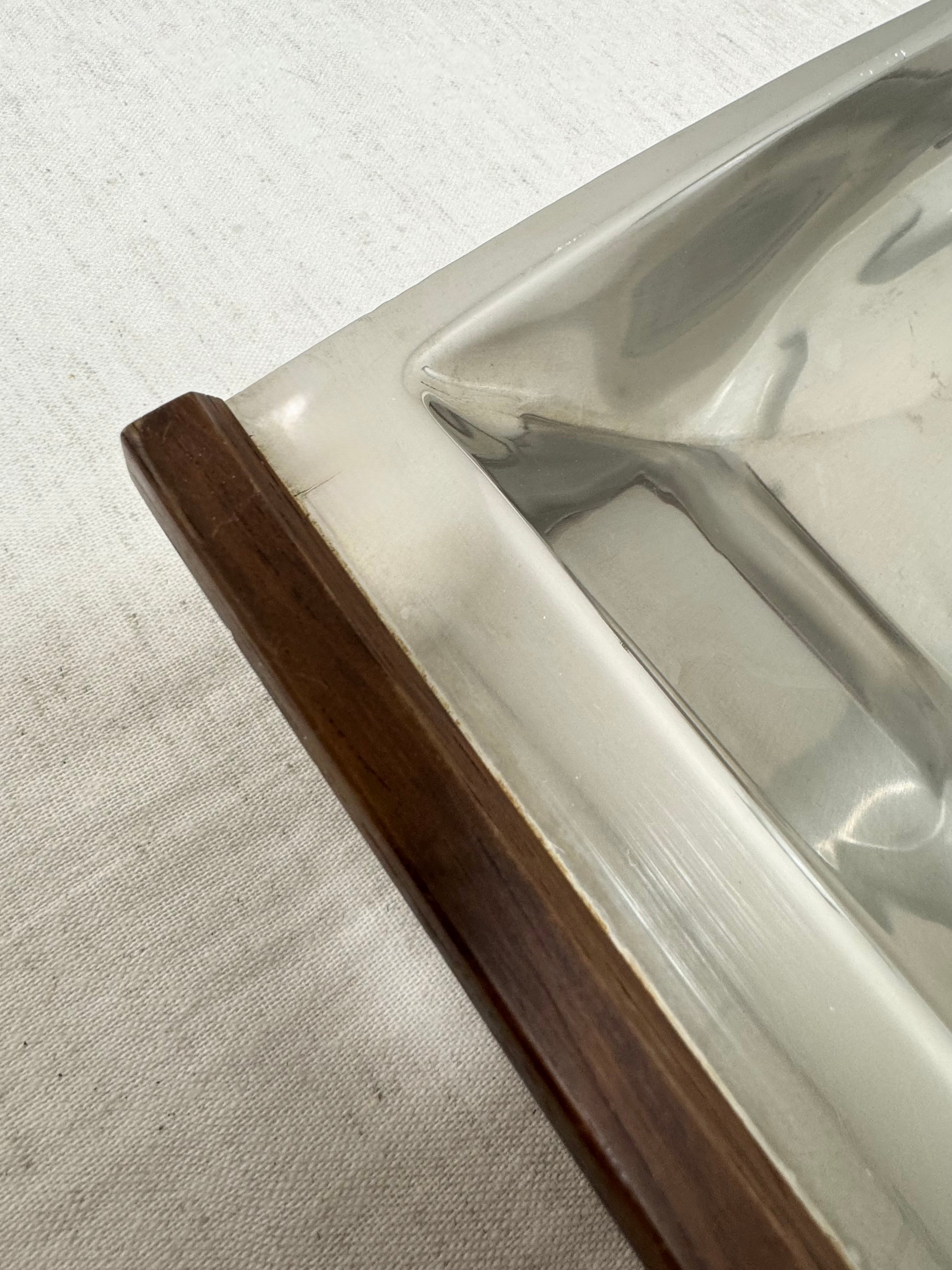 Vintage MCM LUNDTOFTE Serving Bowl with Rosewood Handles