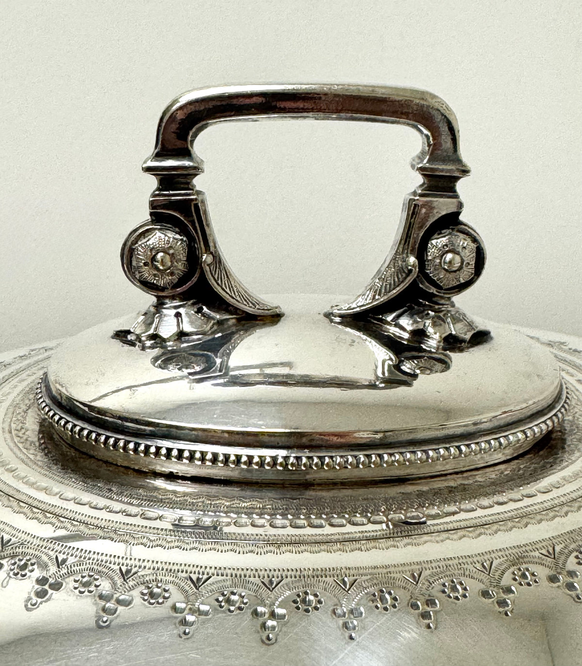 Antique Victorian Sheffield Silverplate Meat Dome