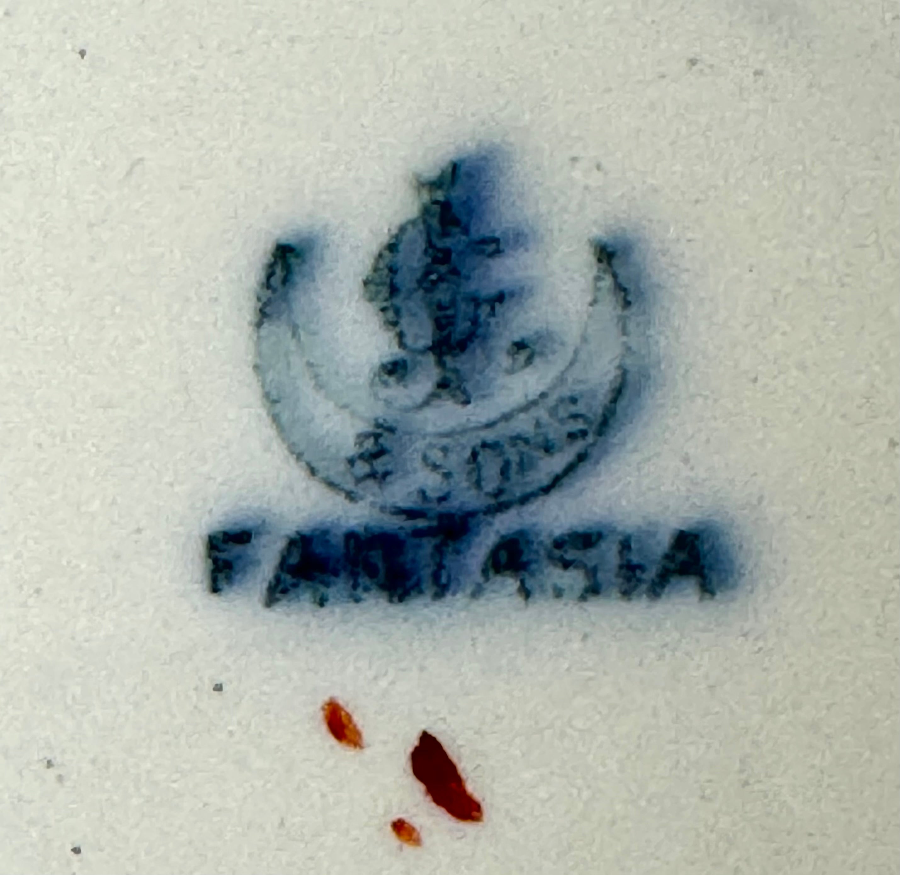 Vintage GEORGE JONES & SONS Flow Blue 'Fantasia' 9" Bowl